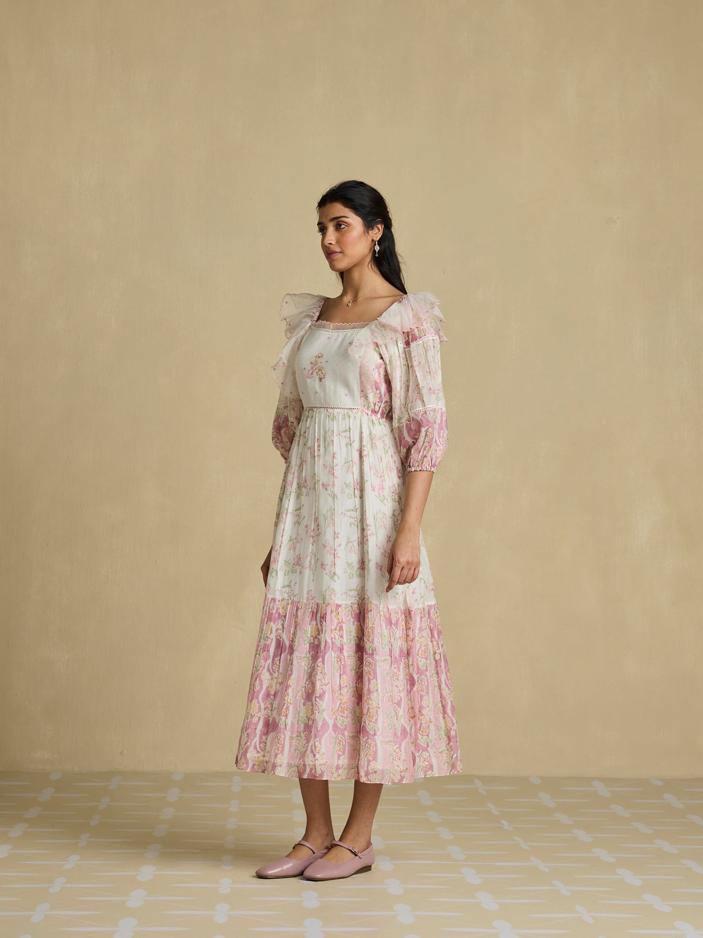 Garden Hymn Ruffle Midi Dress