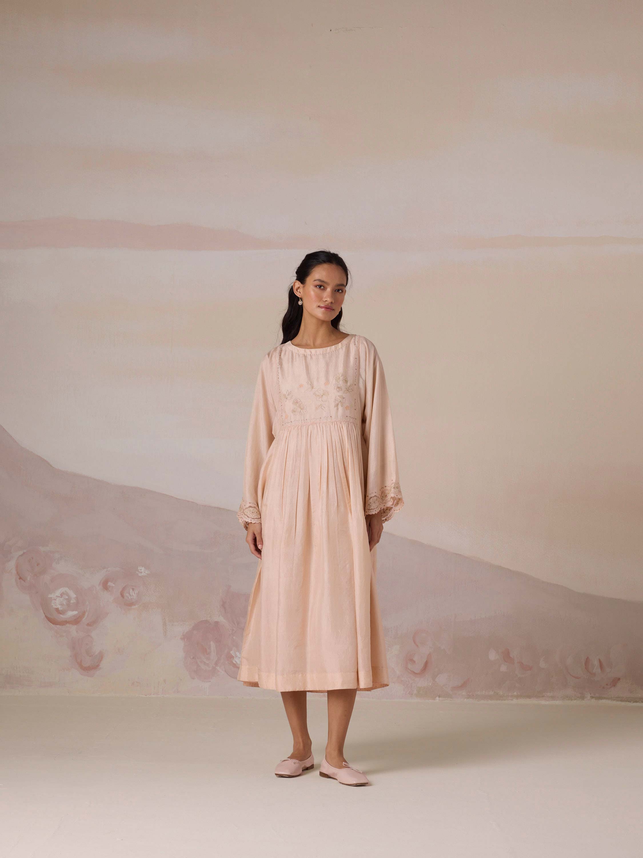 Sewn in Silk Kaftan Dress