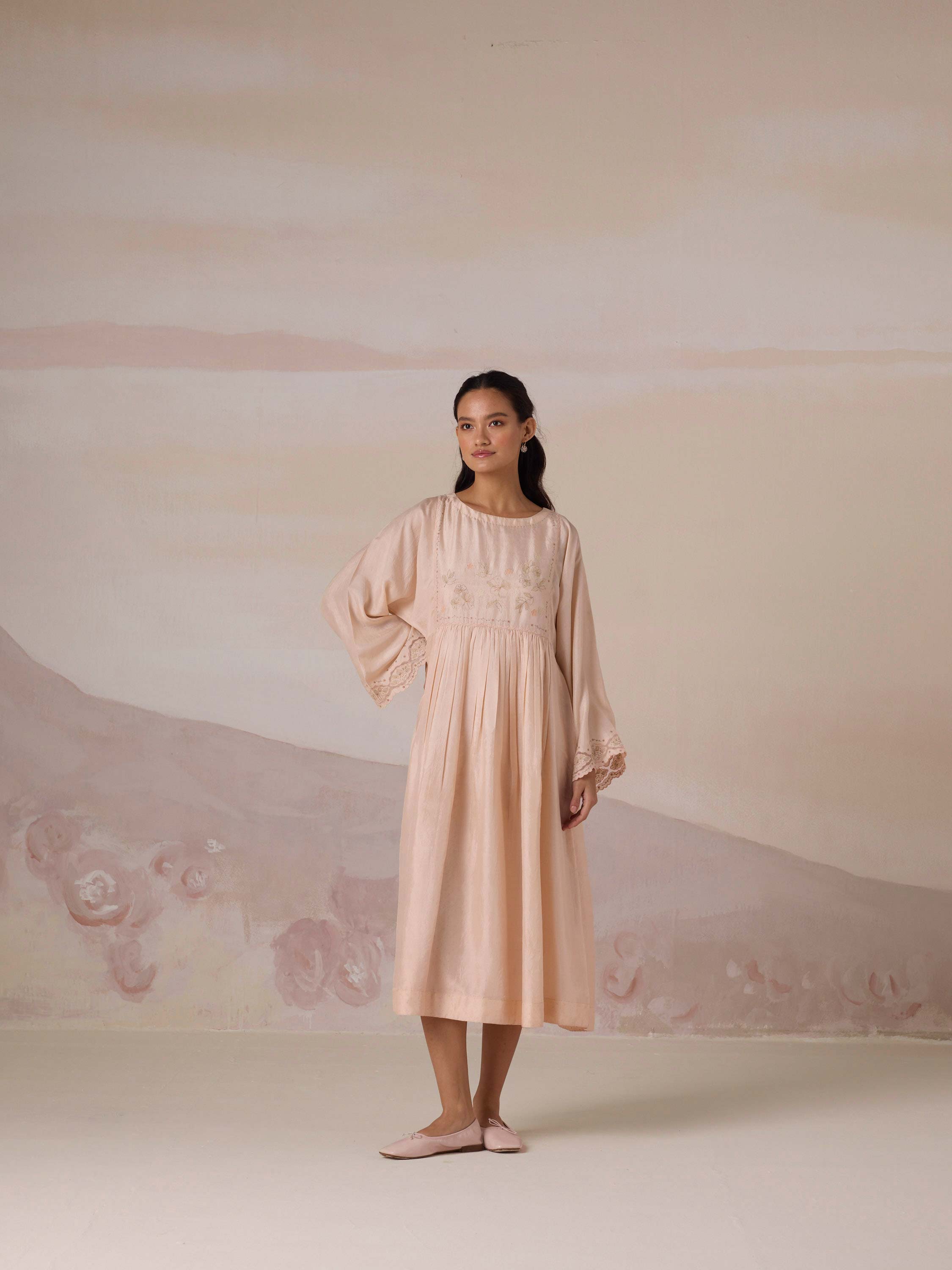 Sewn in Silk Kaftan Dress