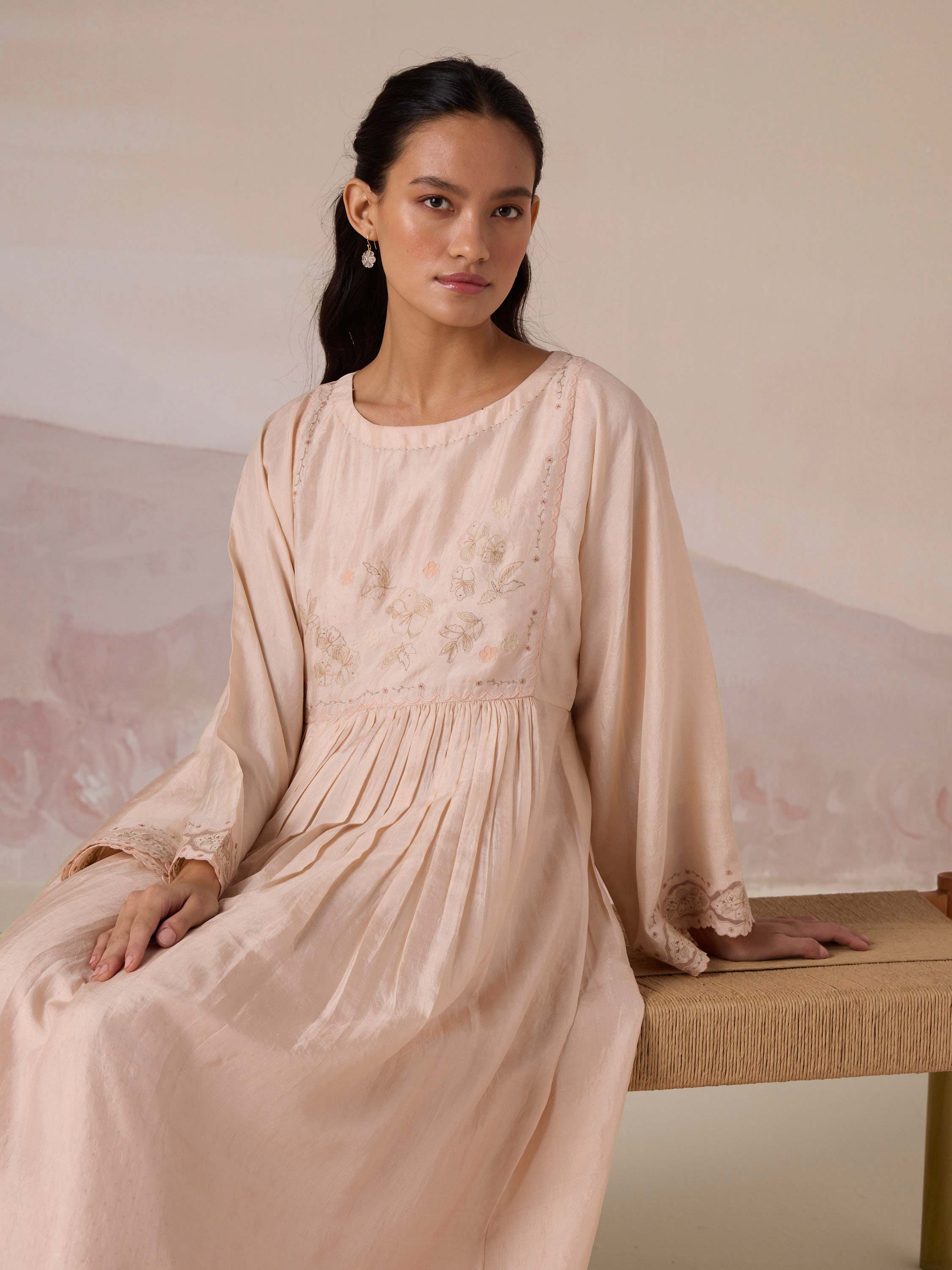 Sewn in Silk Kaftan Dress