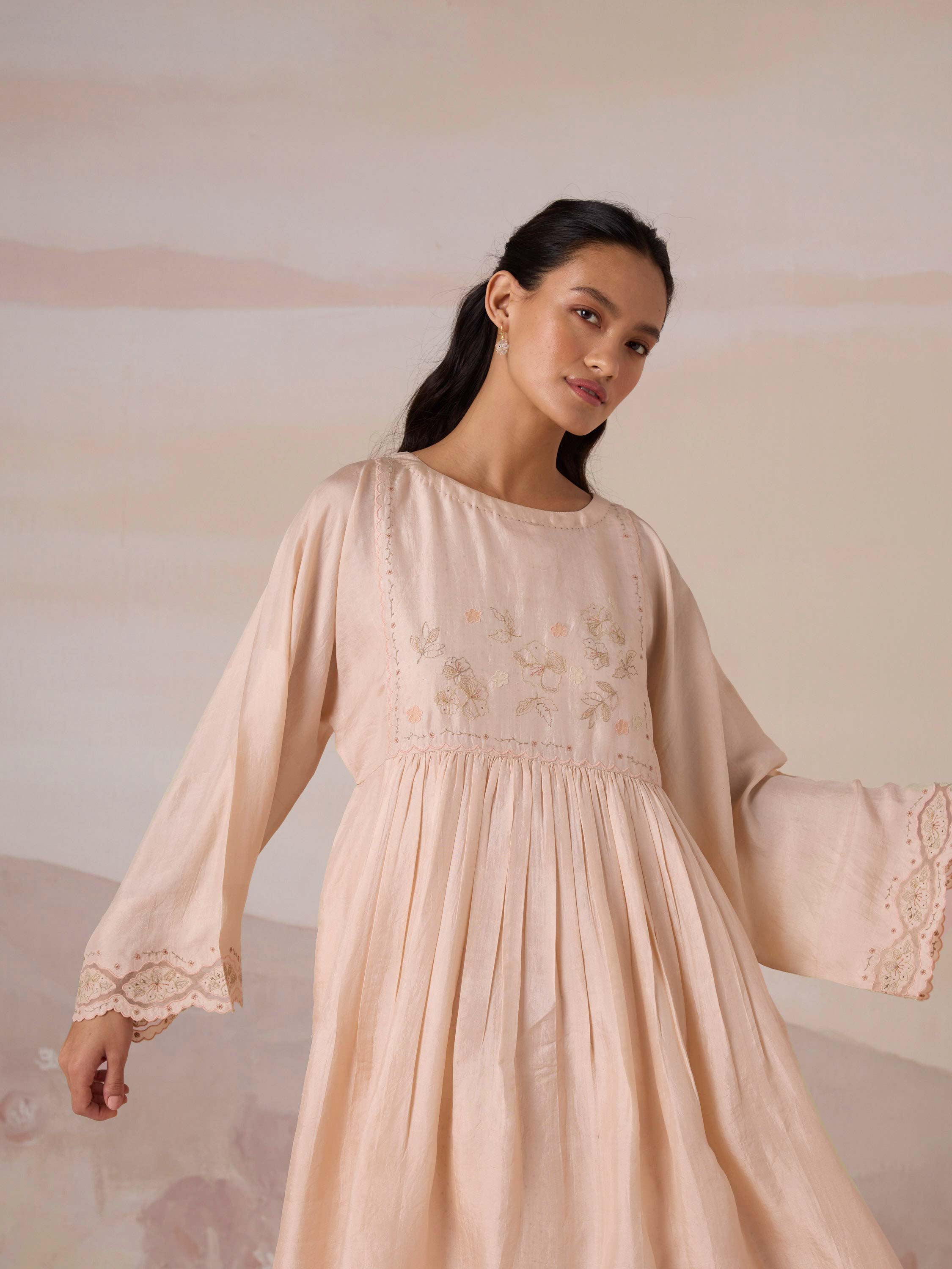 Sewn in Silk Kaftan Dress
