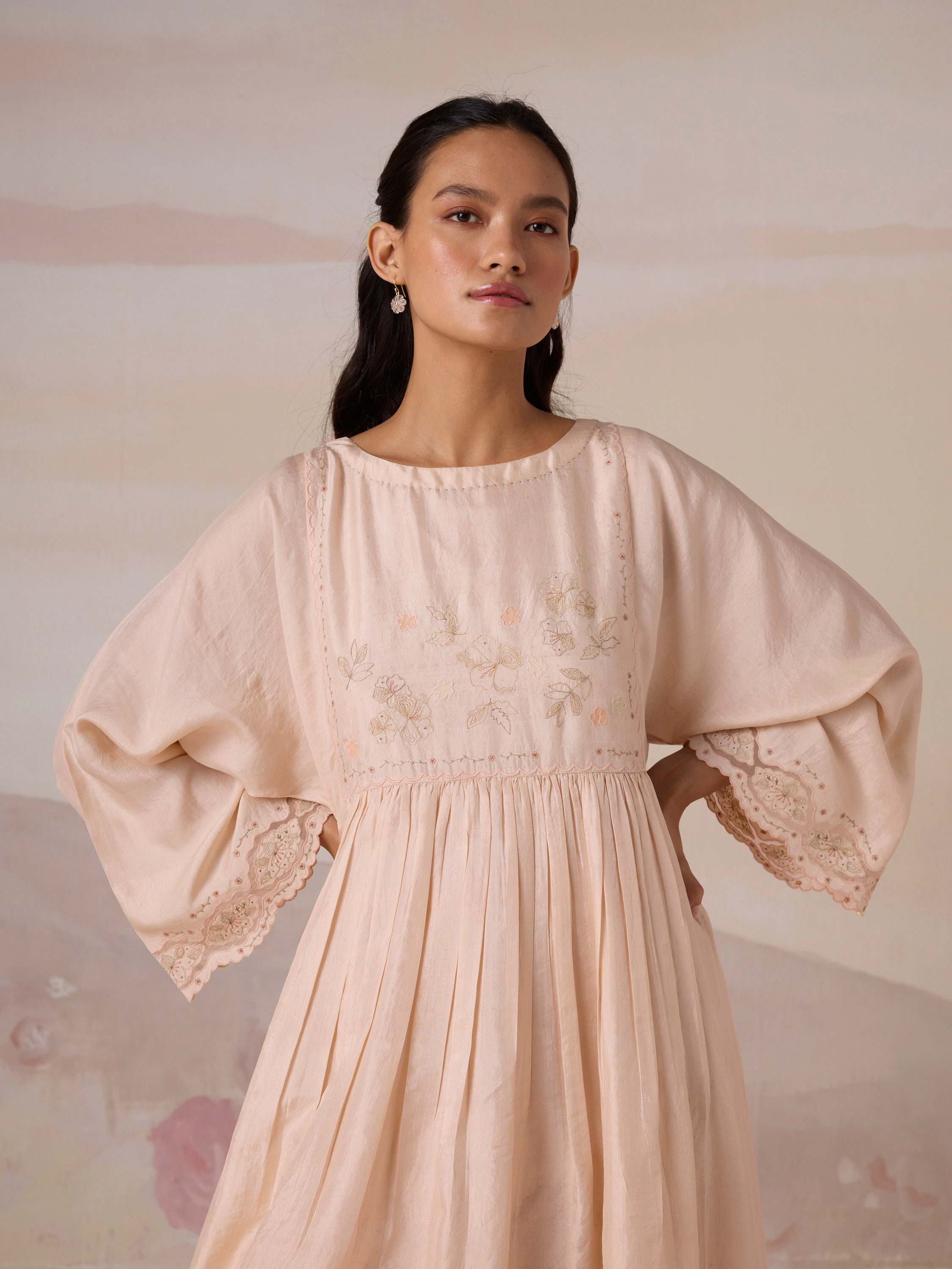 Sewn in Silk Kaftan Dress