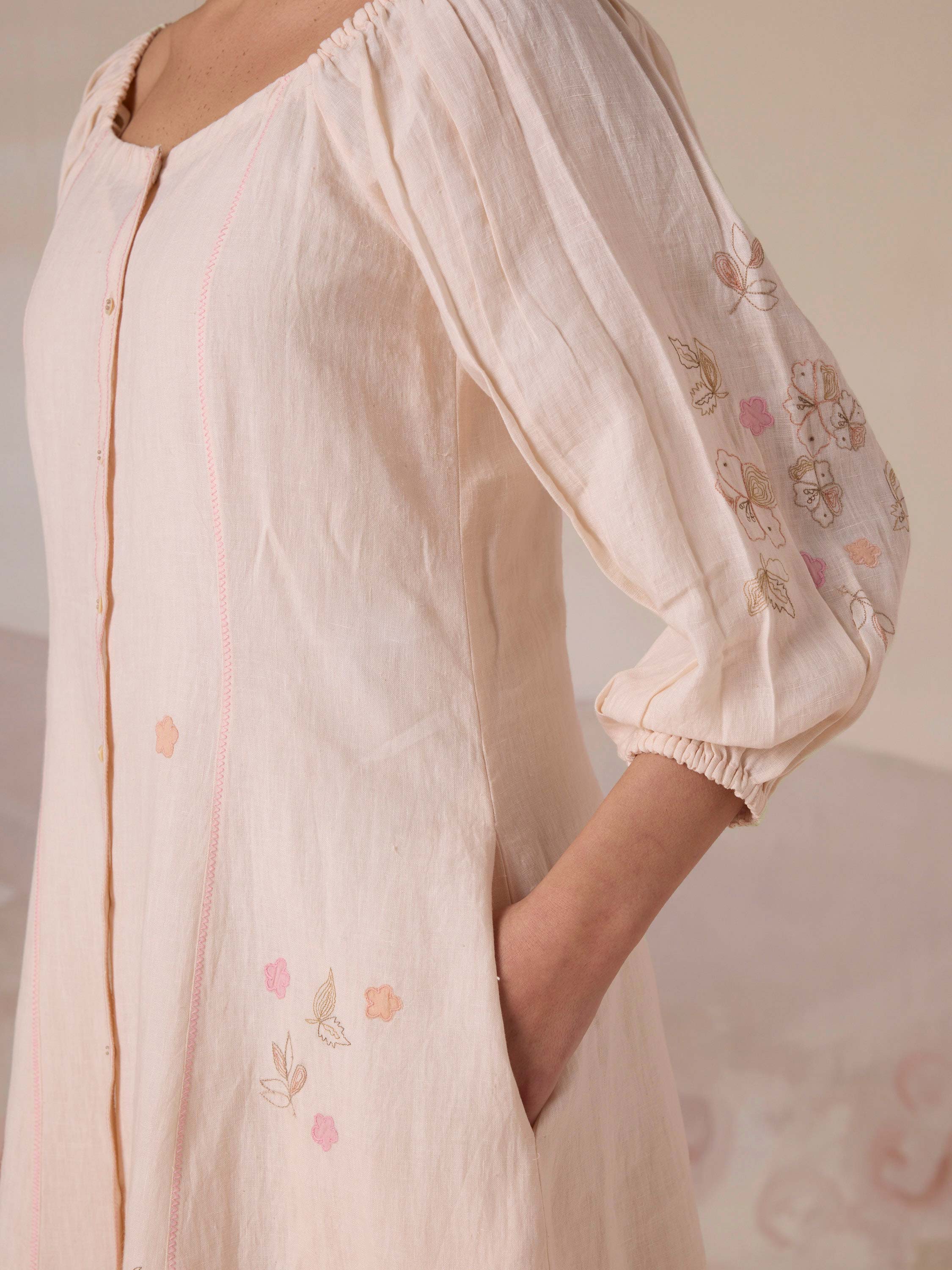Peach Chapter Linen Dress