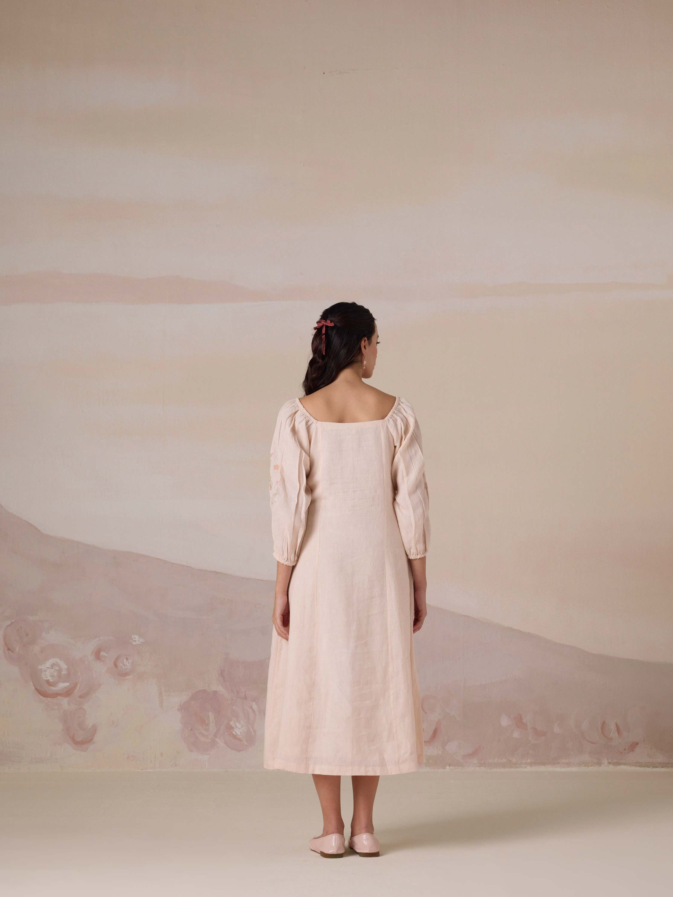 Peach Chapter Linen Dress