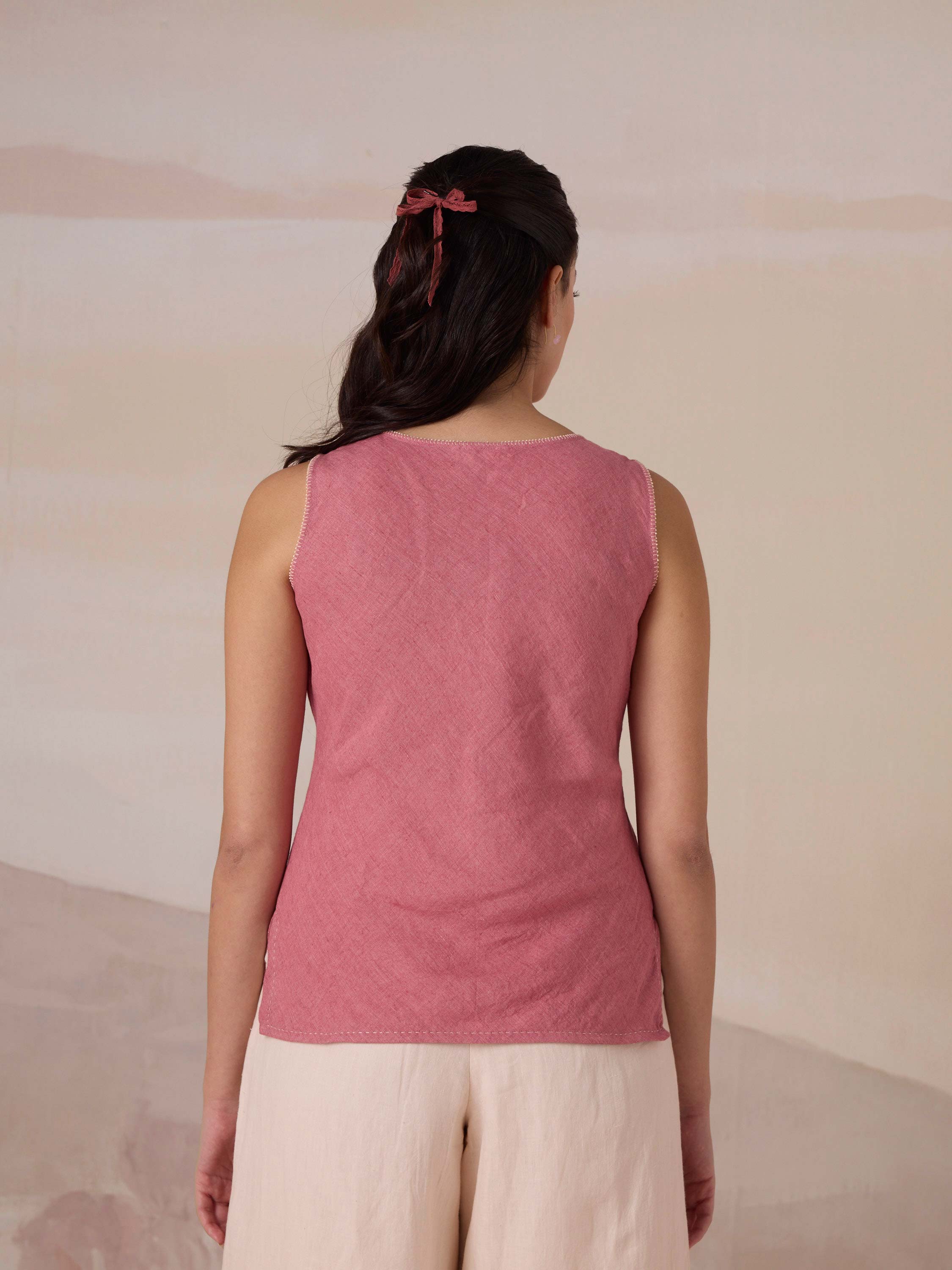 Linen Bias Top
