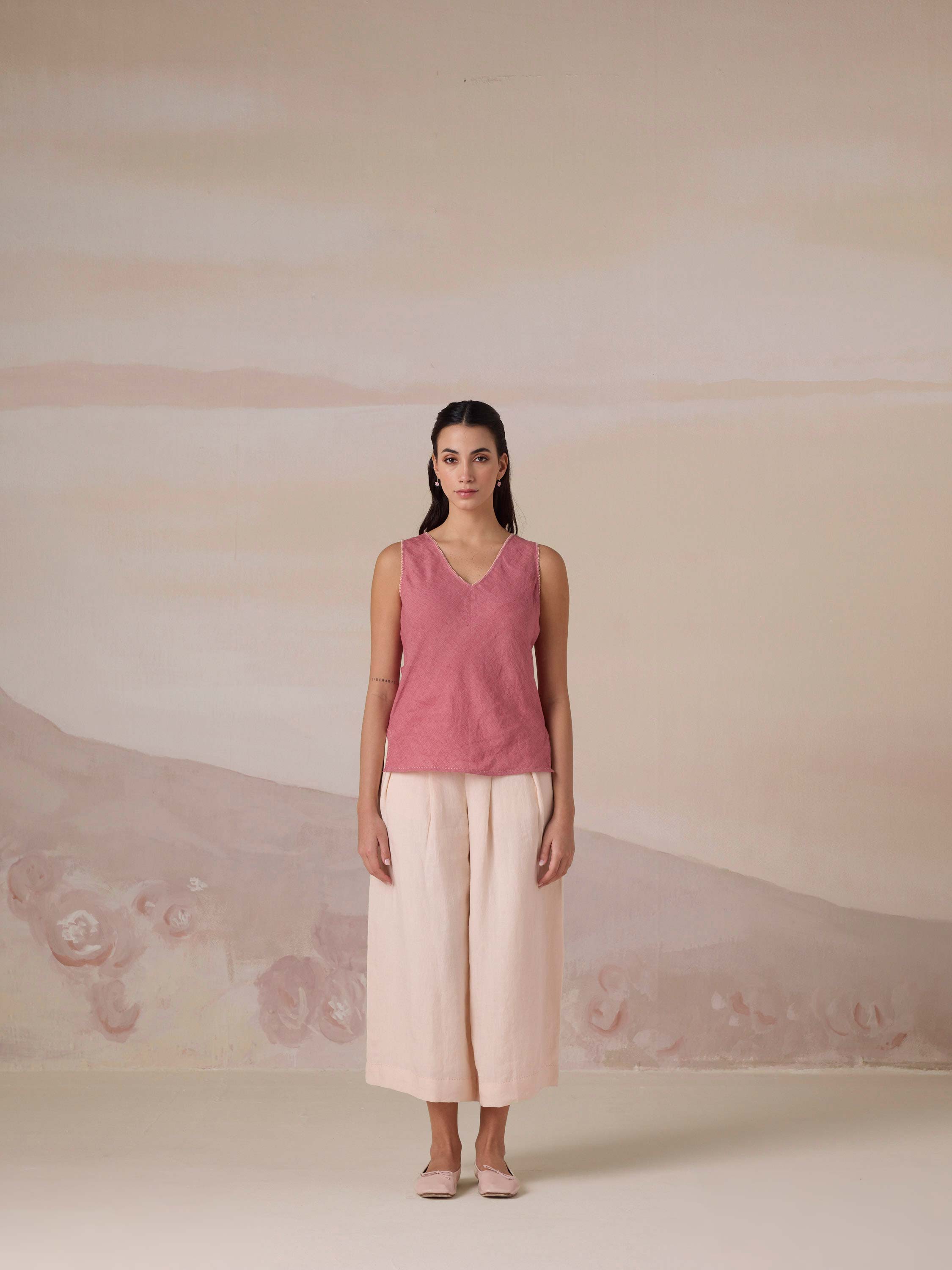 Linen Bias Top