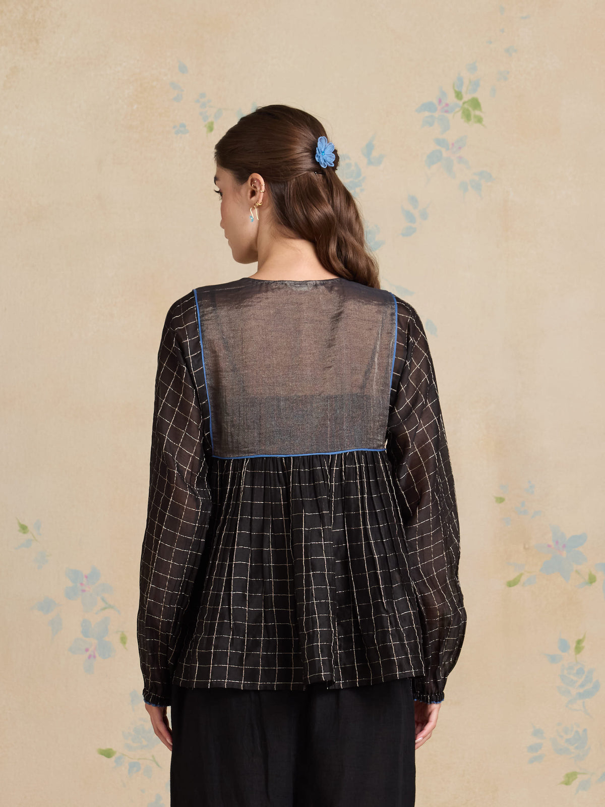 Noir Gathered Top