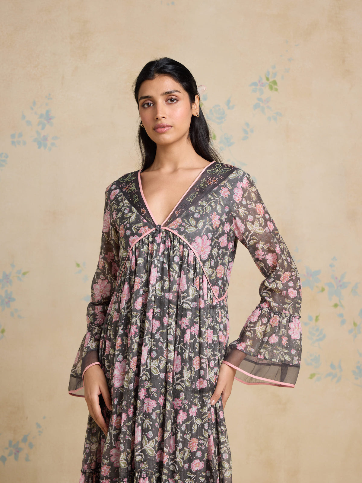 Shadow Bloom Maxi Dress