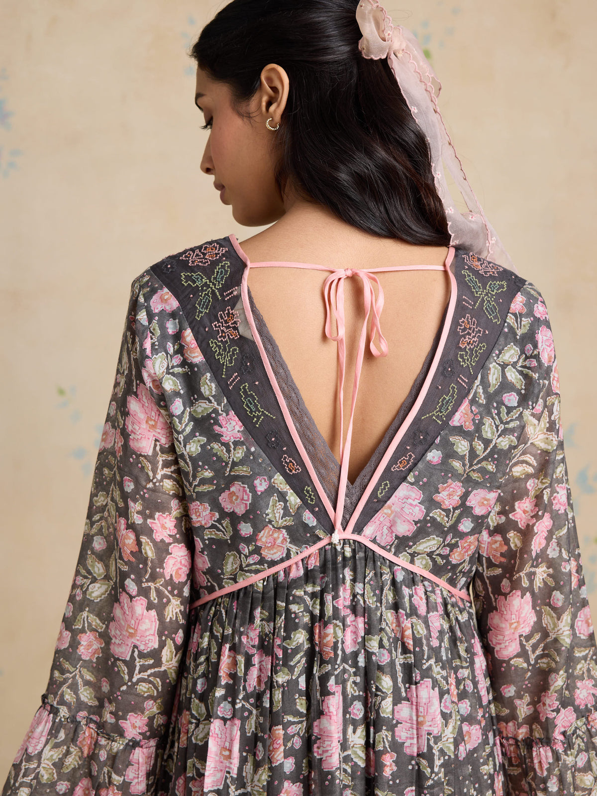 Shadow Bloom Maxi Dress