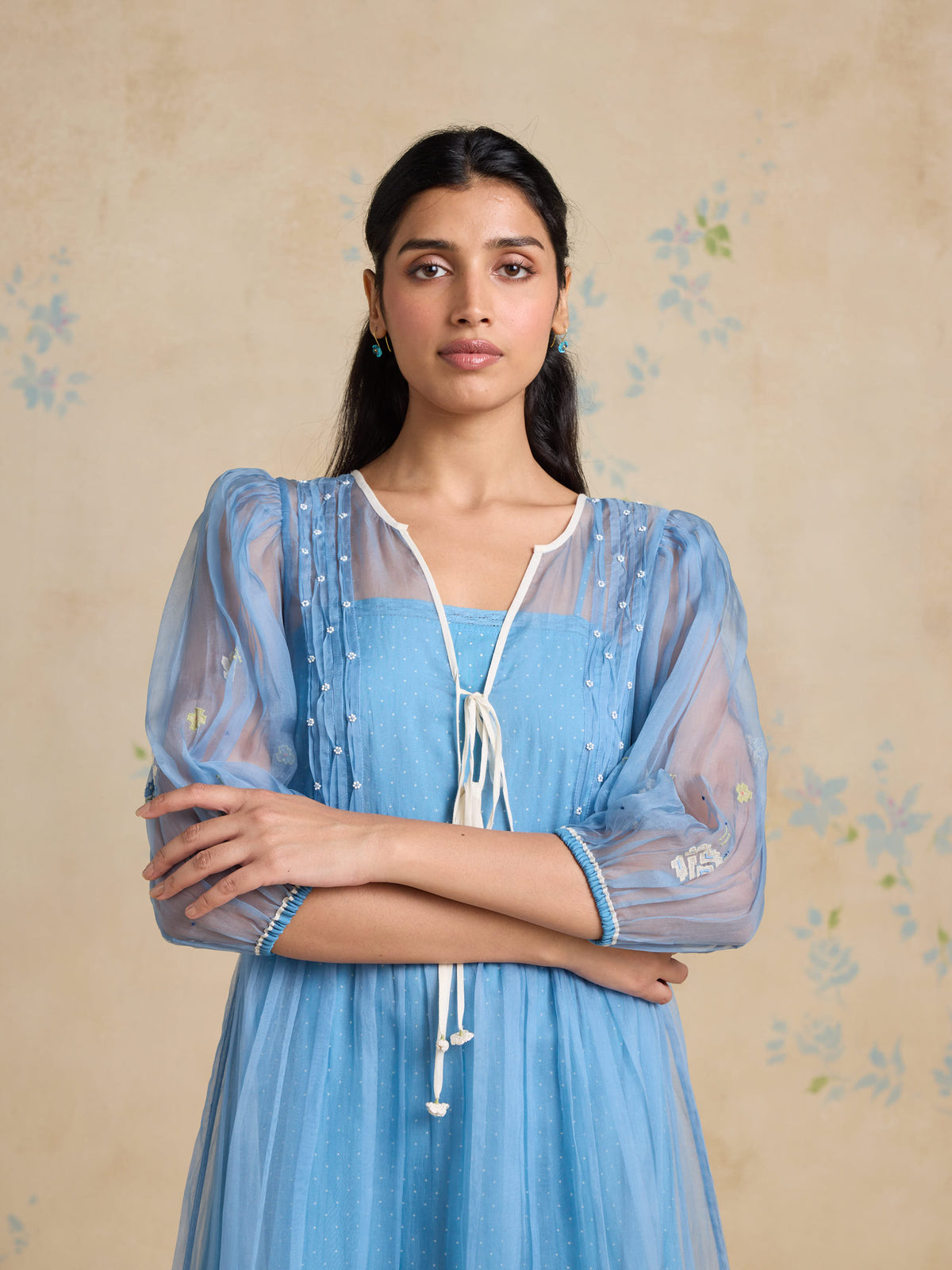Sora Tie-Front Midi Dress