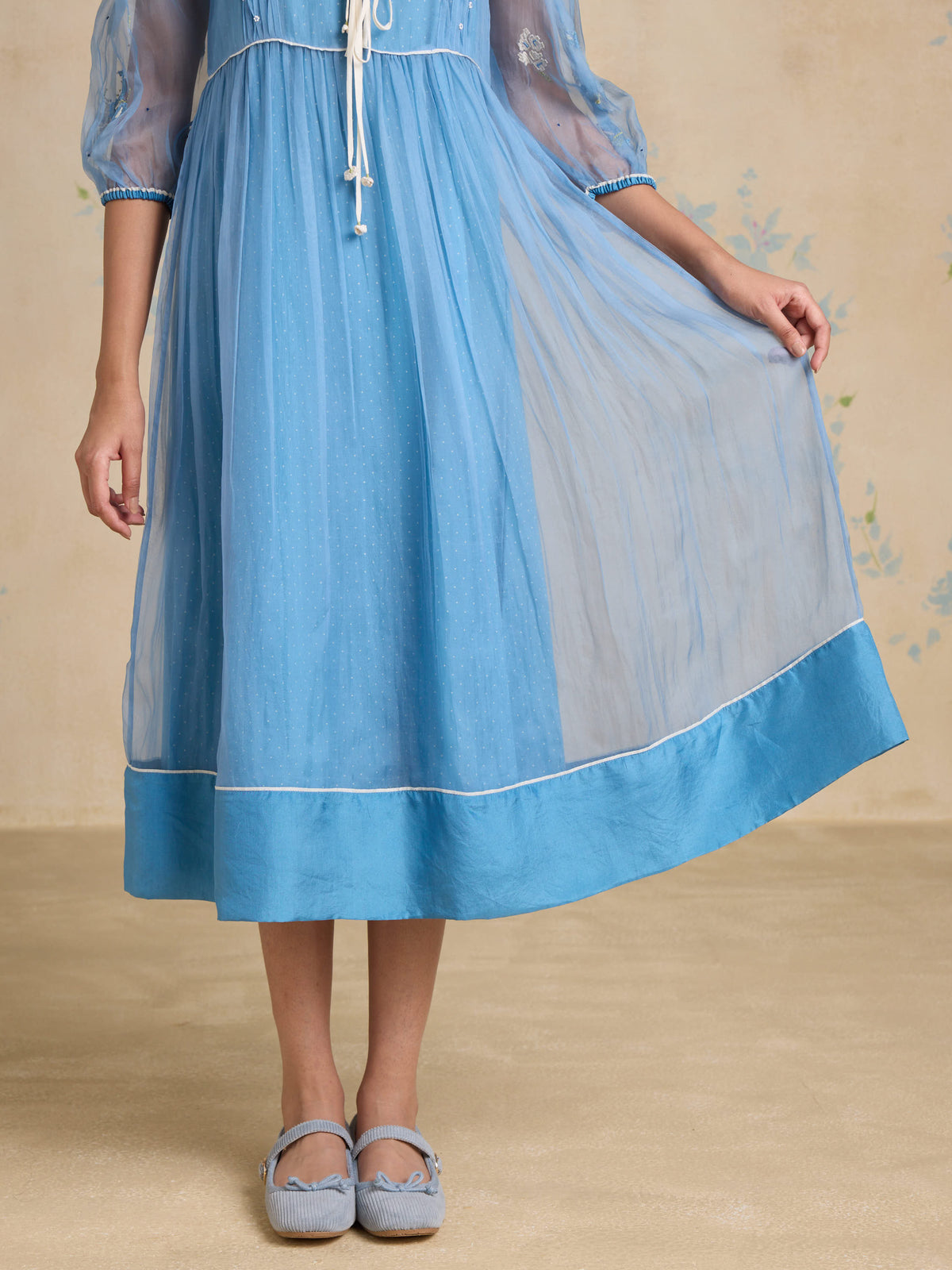 Sora Tie-Front Midi Dress