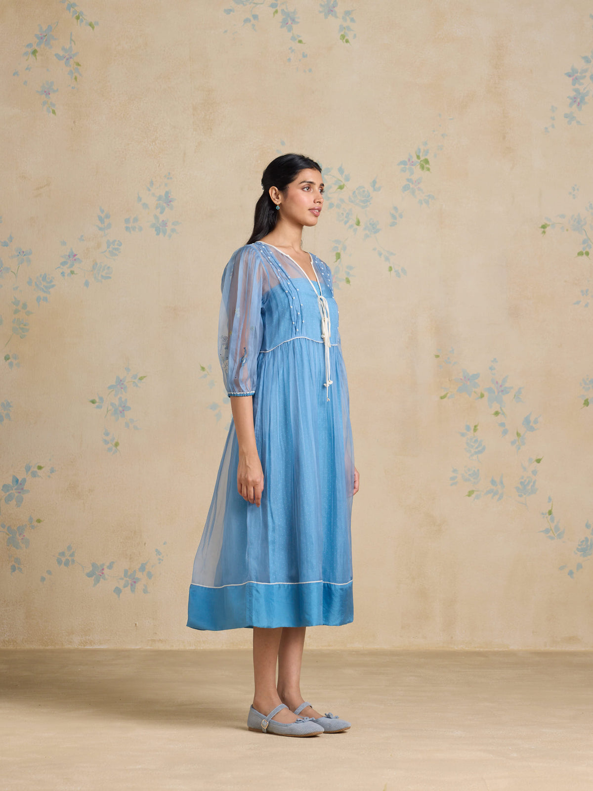 Sora Tie-Front Midi Dress