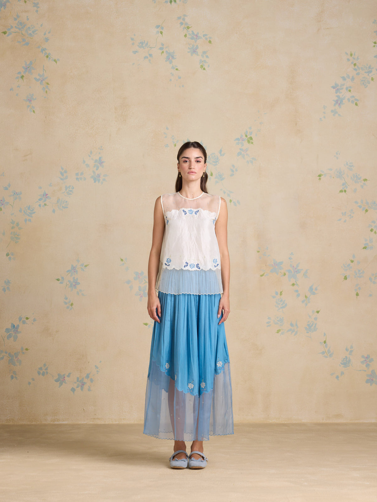 Cloud Muse Silk Skirt