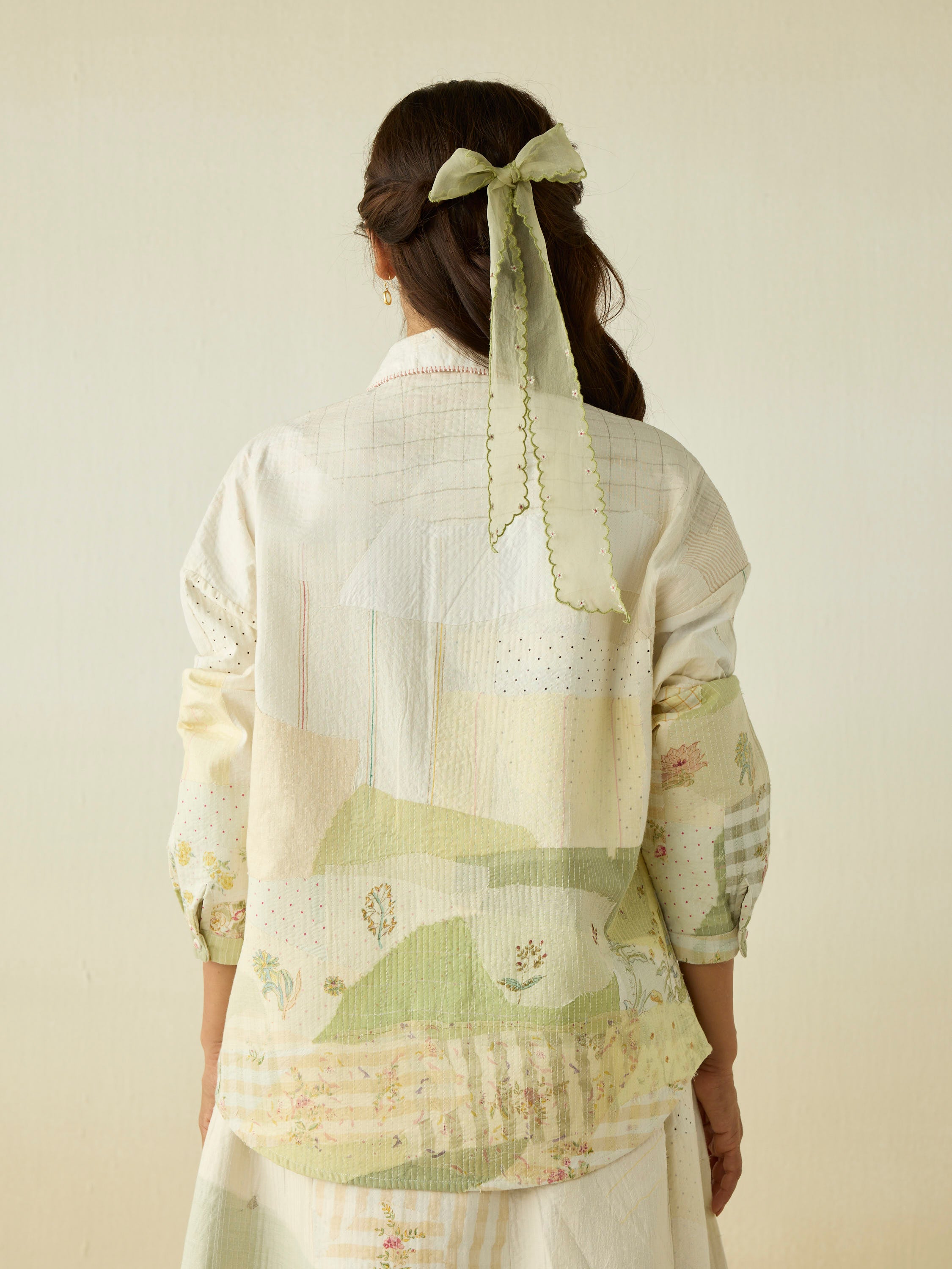 Pastoral Patchwork Oversized Shirt