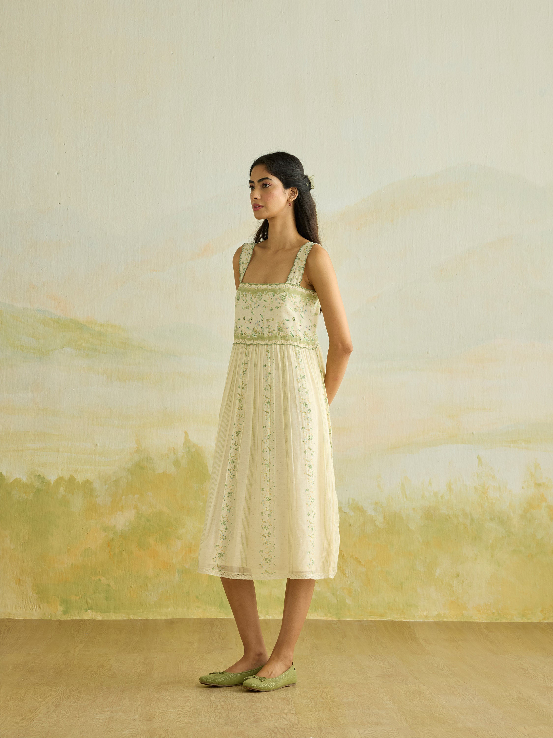 Olive Trail Strap Dress