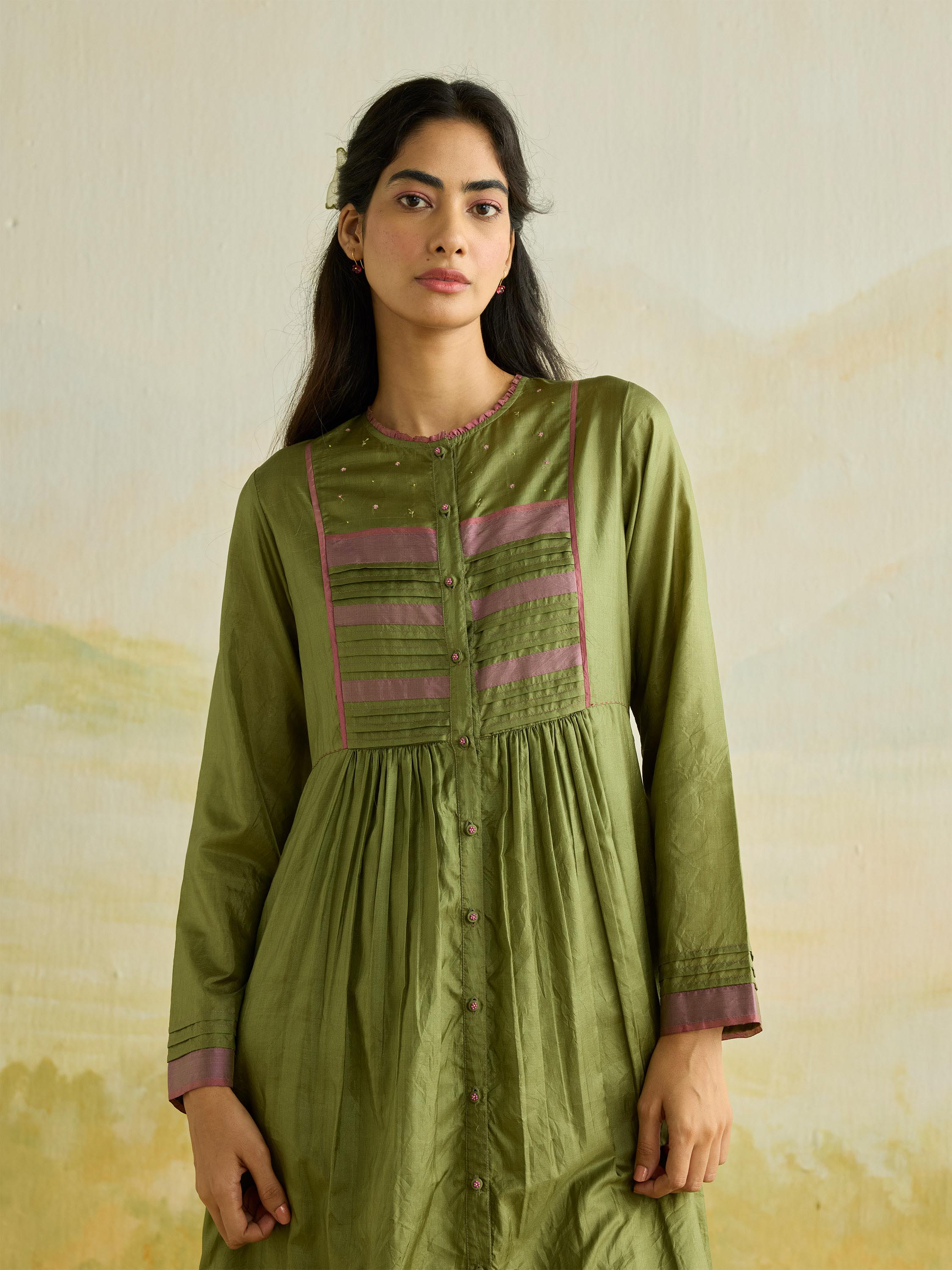 Brookside Silk Midi Dress