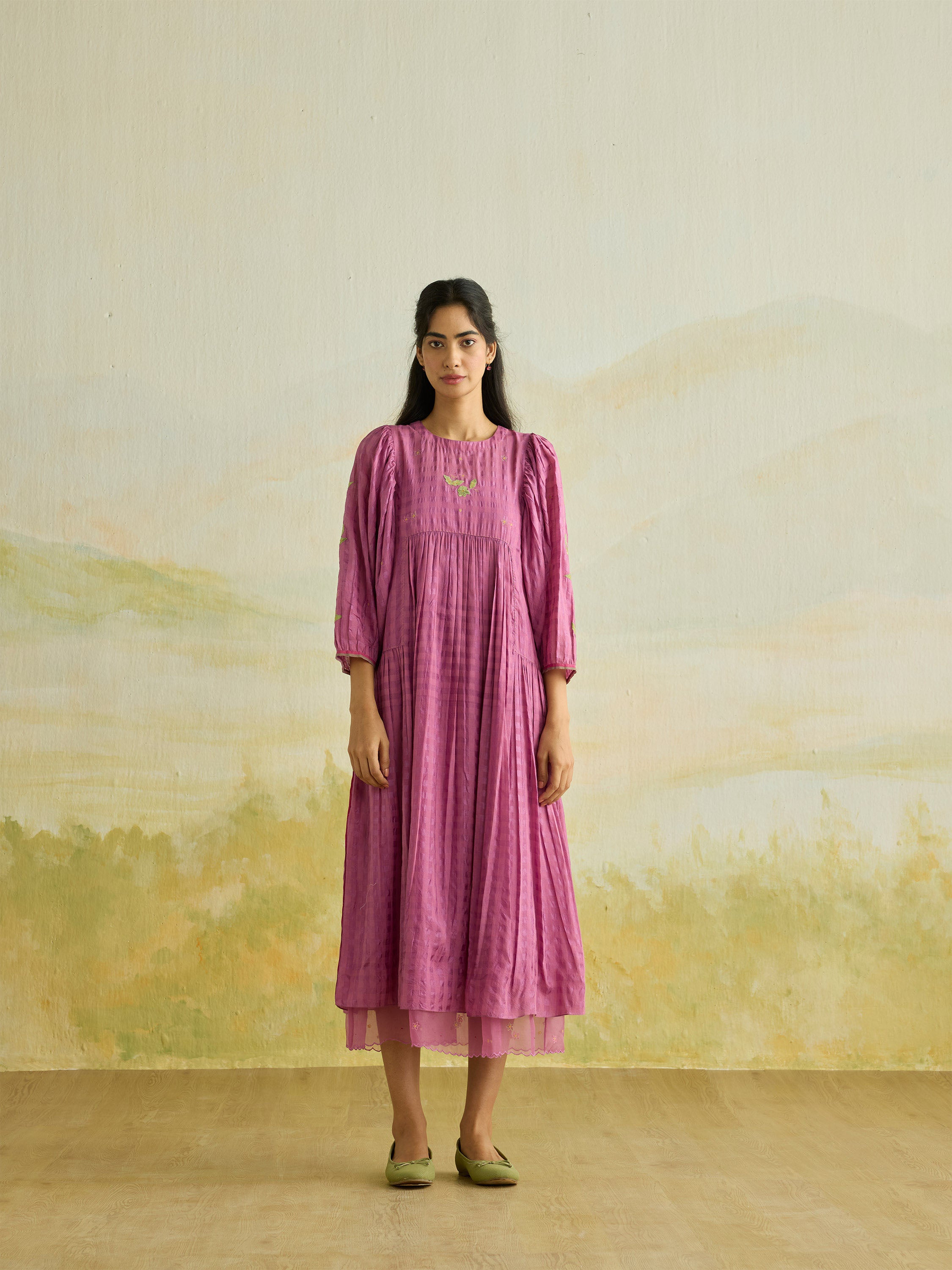 Aurora Rose Midi Dress
