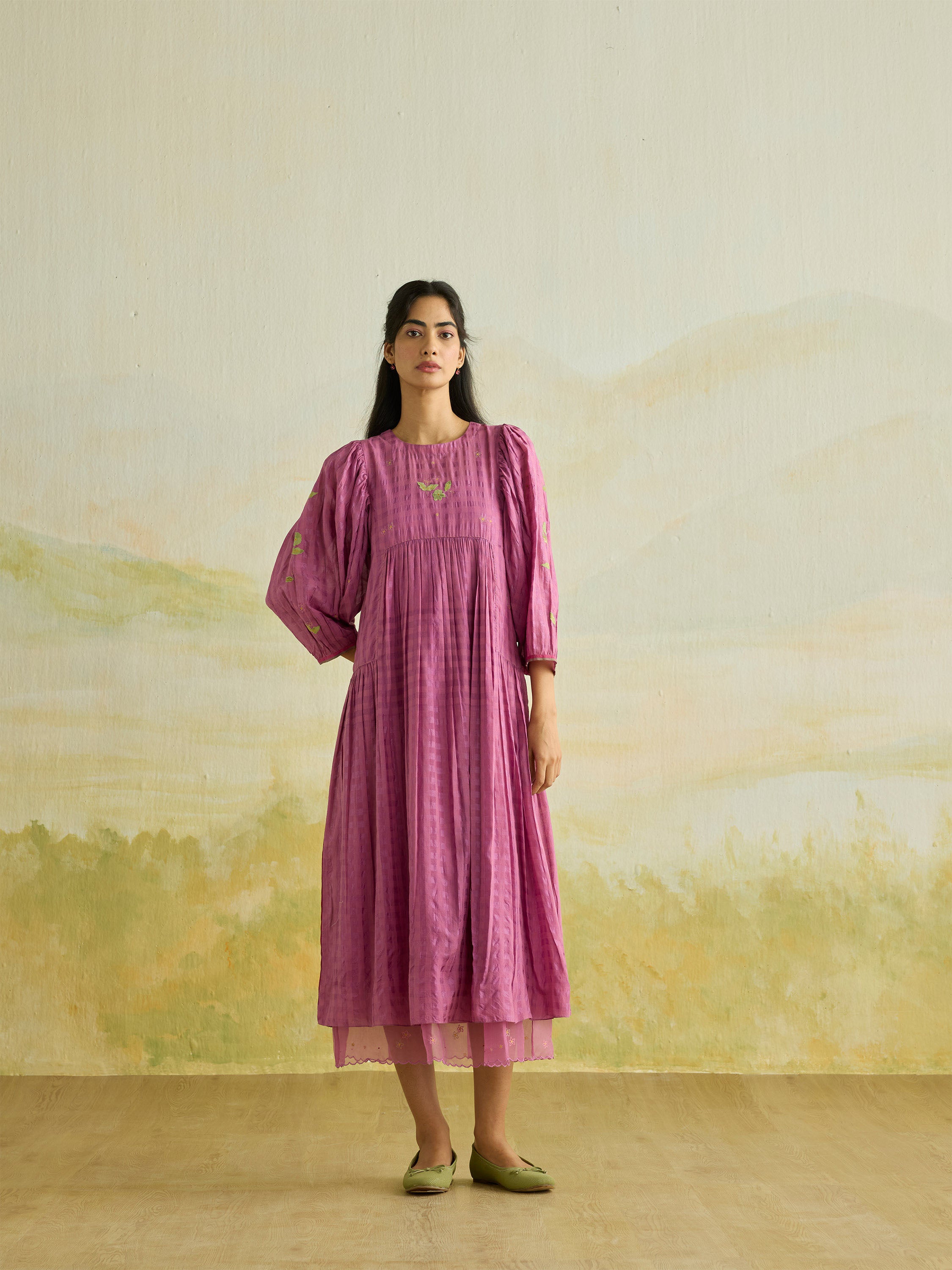 Aurora Rose Midi Dress