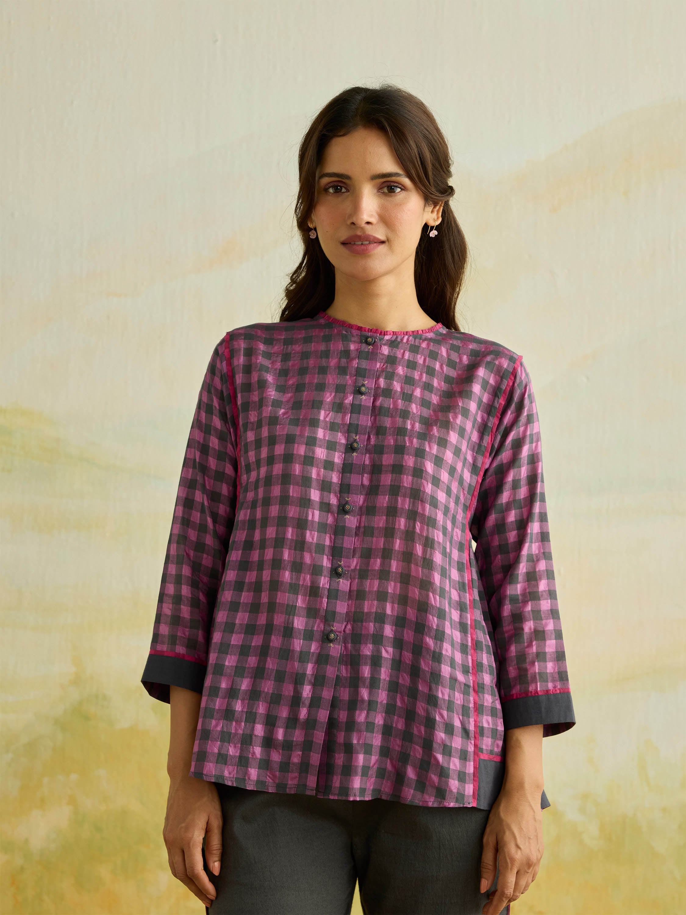 Mulberry Check Top