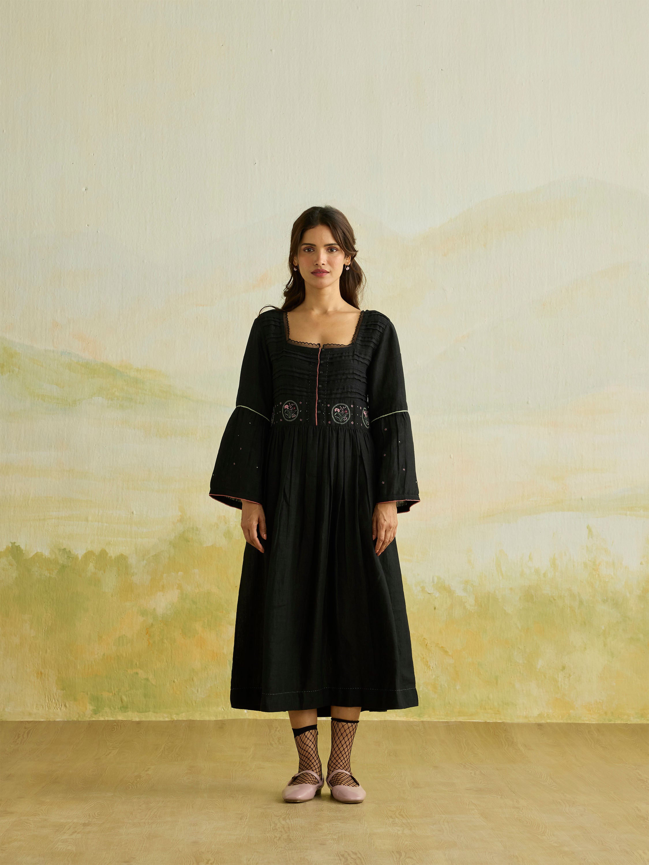 Ravenflower Linen Dress