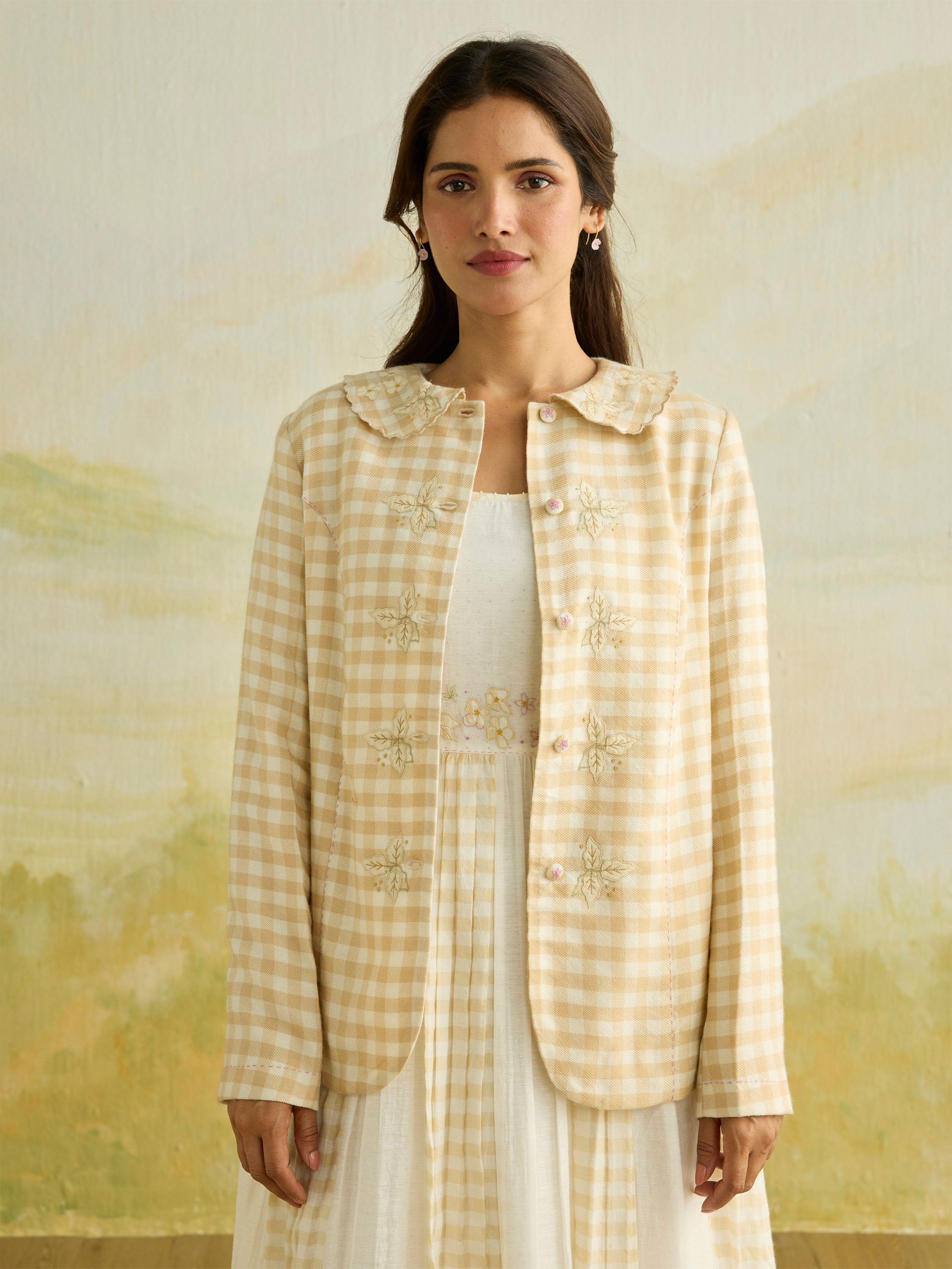 Beige Grove Wool Coat