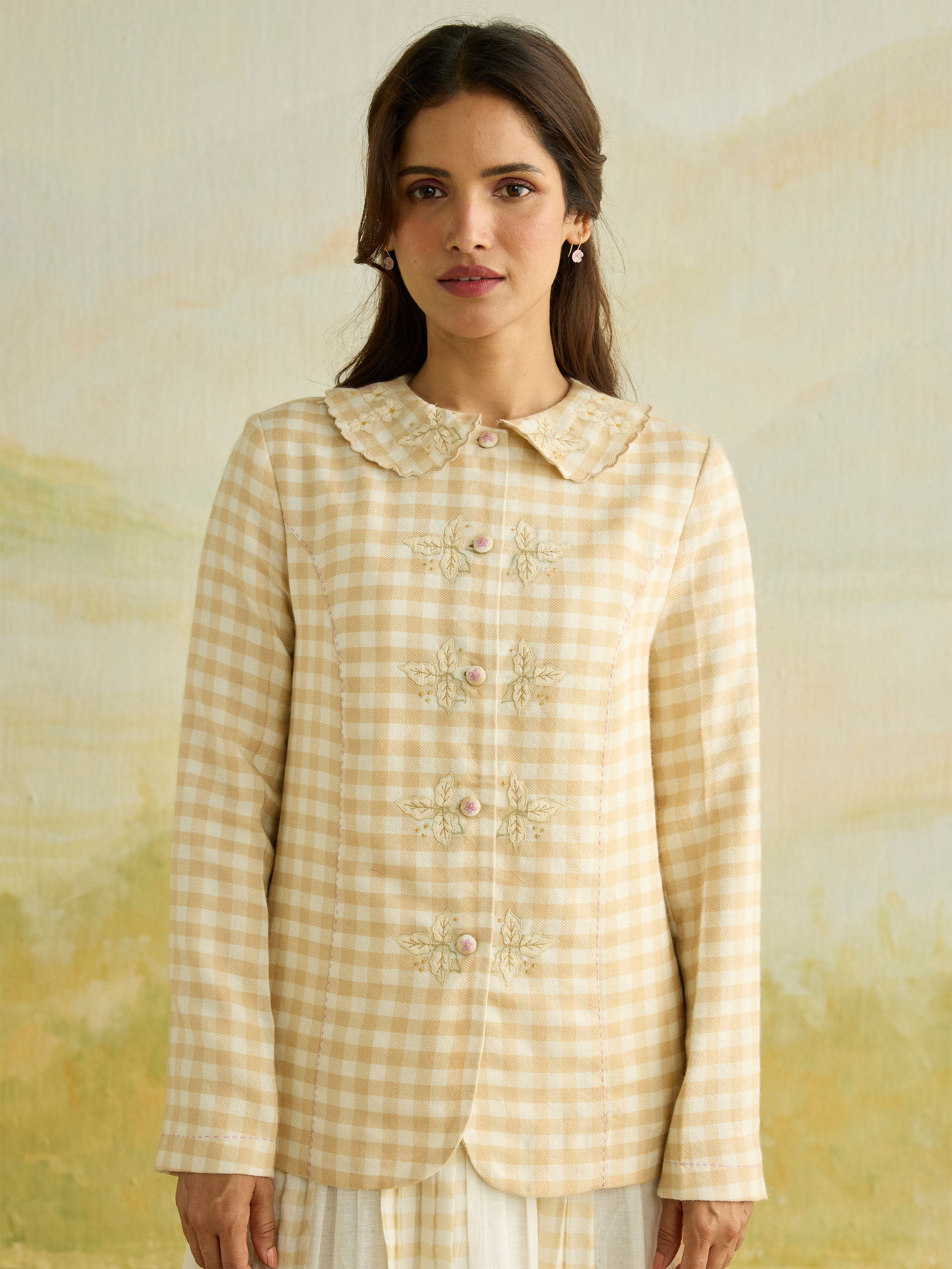 Beige Grove Wool Coat
