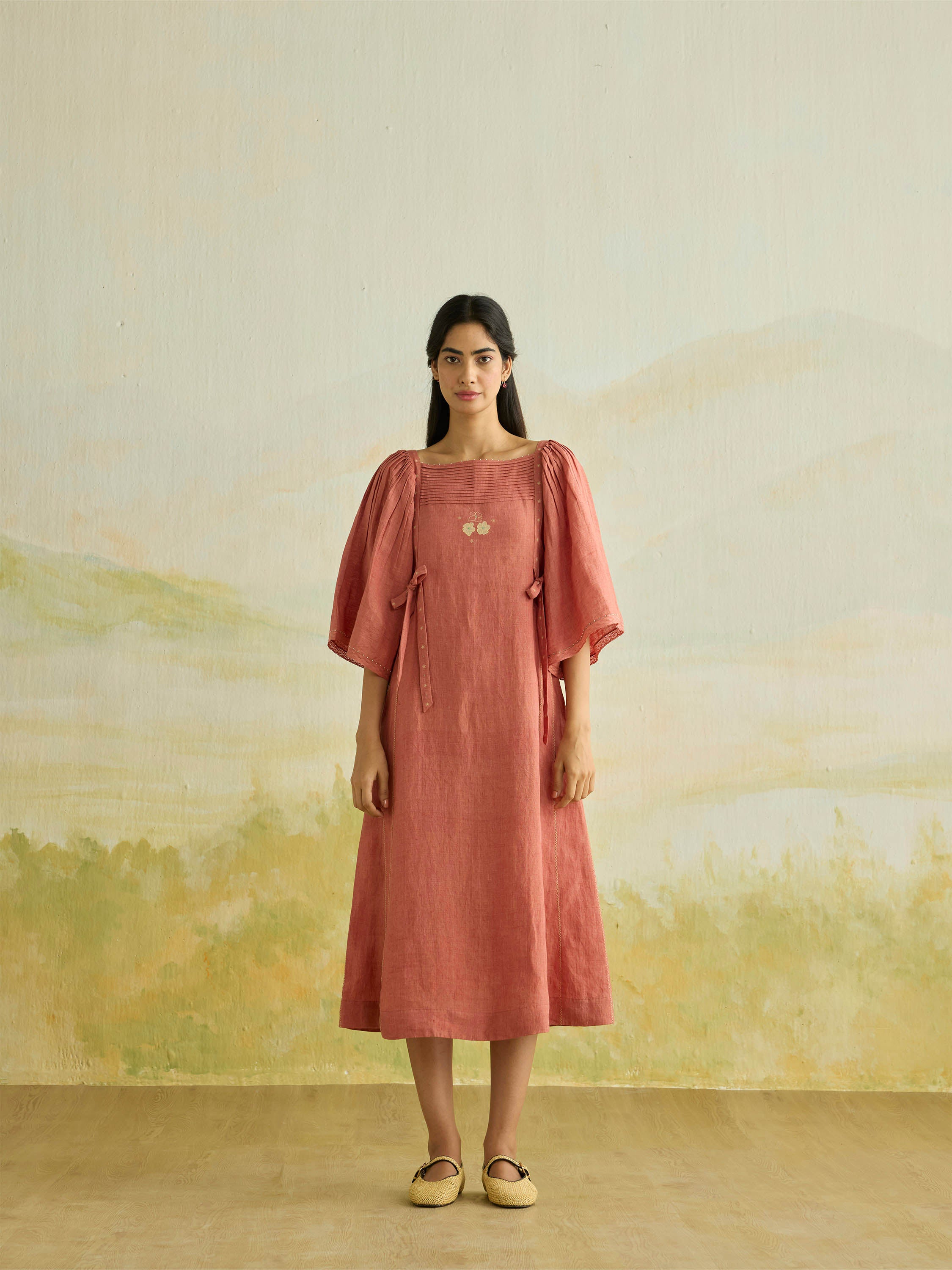 Rustvale Linen Midi Dress