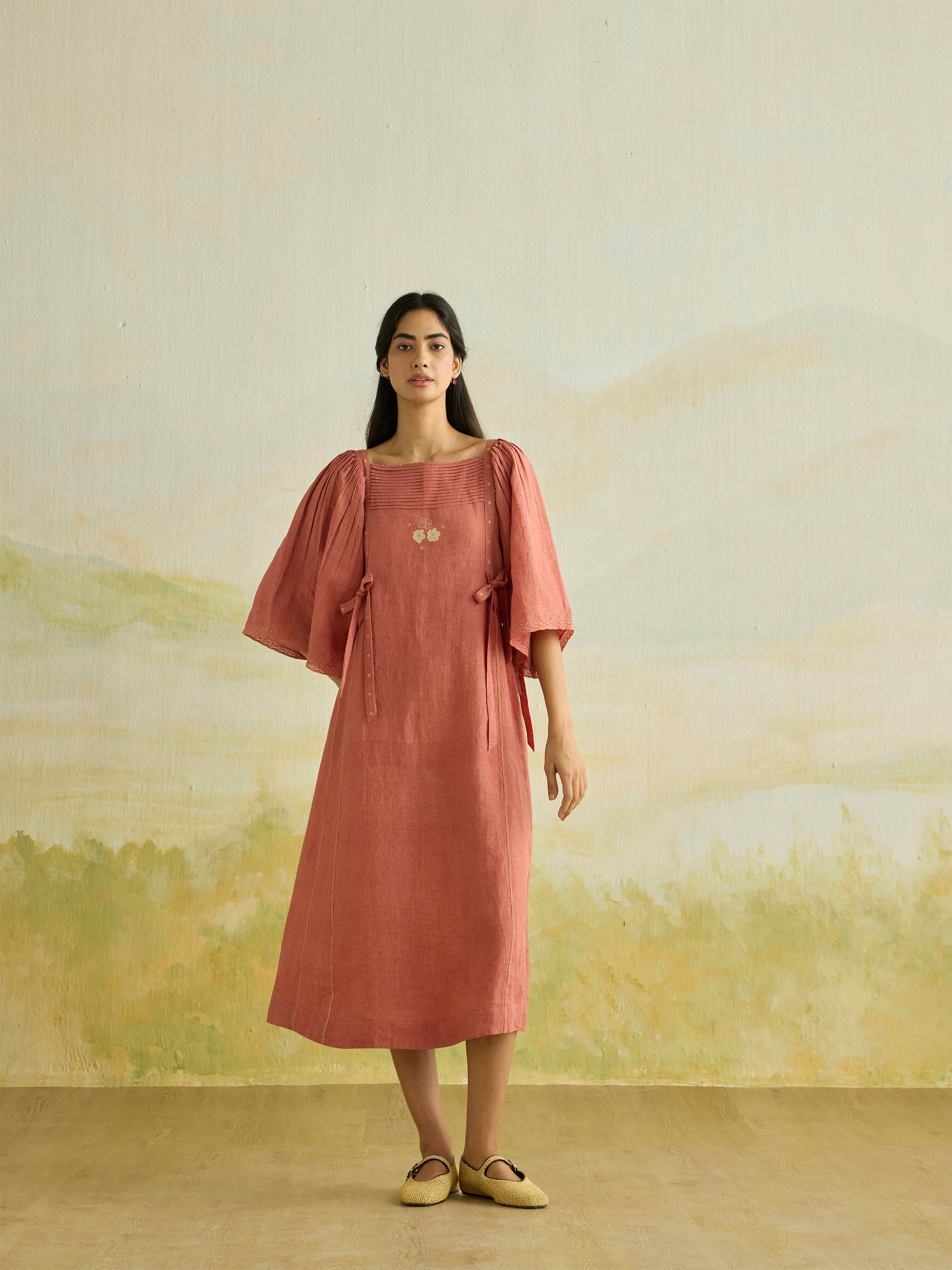 Rustvale Linen Midi Dress