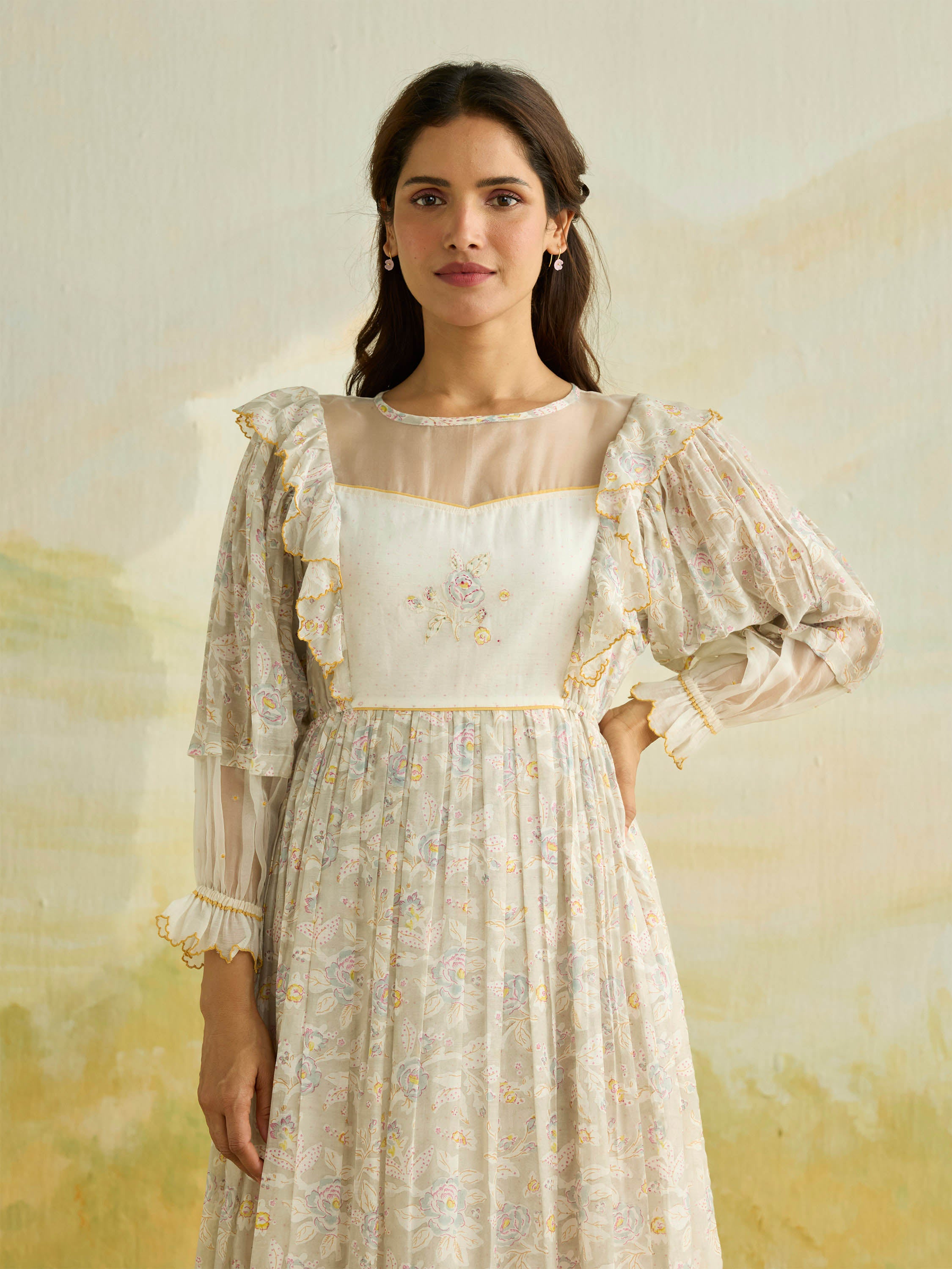 Dewveil Chintz Midi Dress