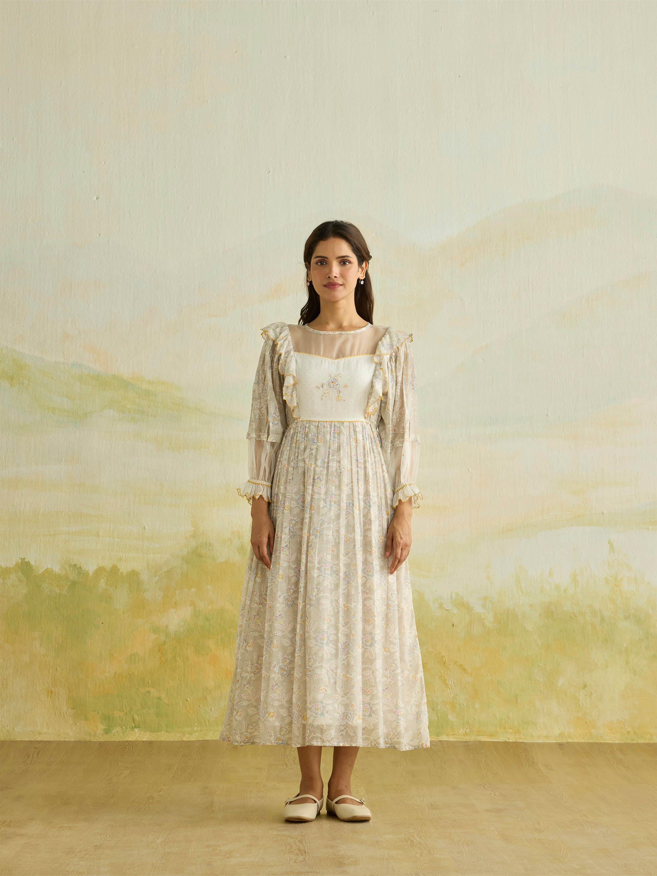 Dewveil Chintz Midi Dress