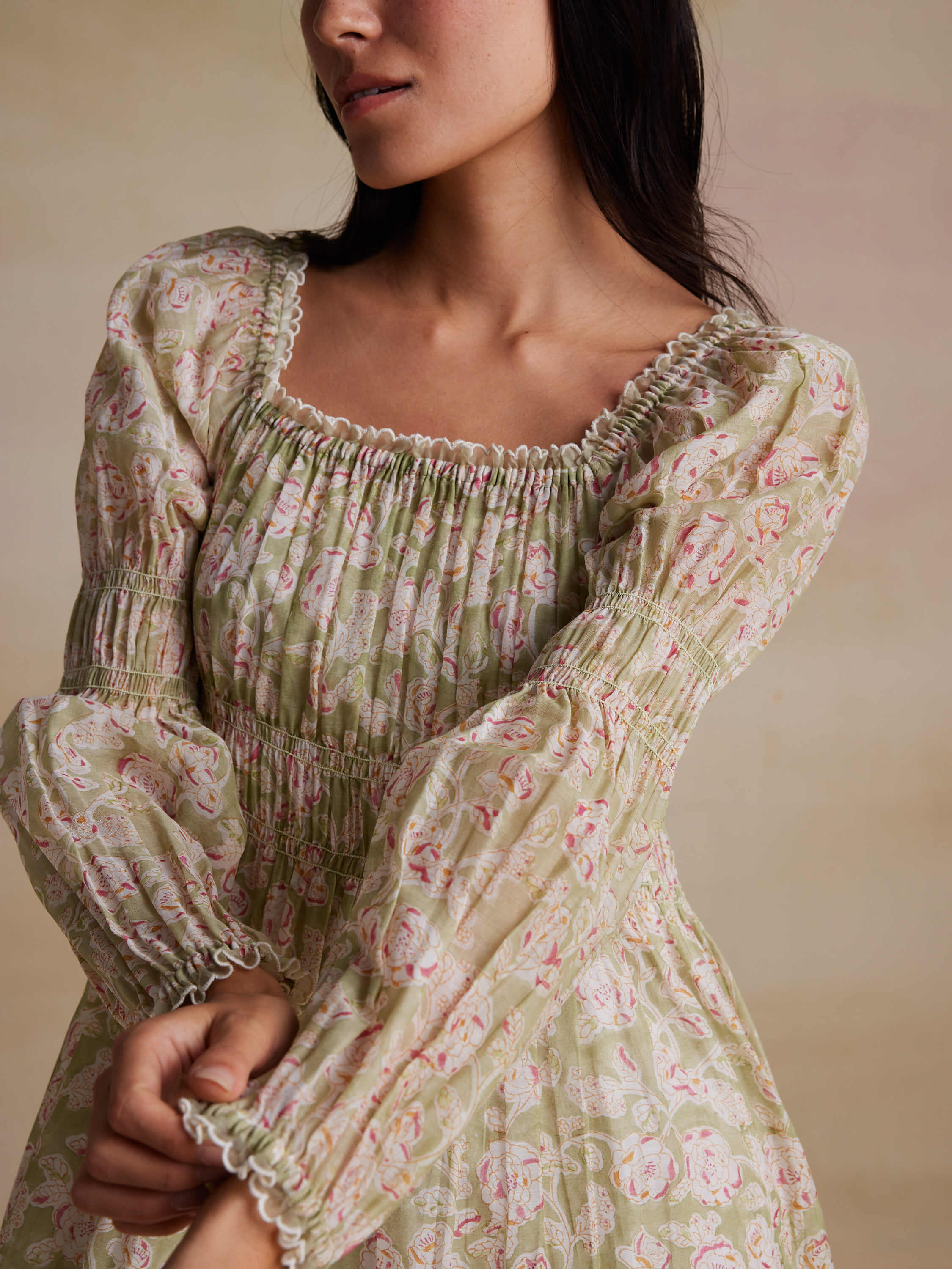 Jojoba Shirred Dress - Image 8
