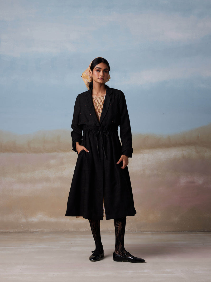 Myna Merino Trench Coat | Lightness of Being | Buna Studio – BunaStudio