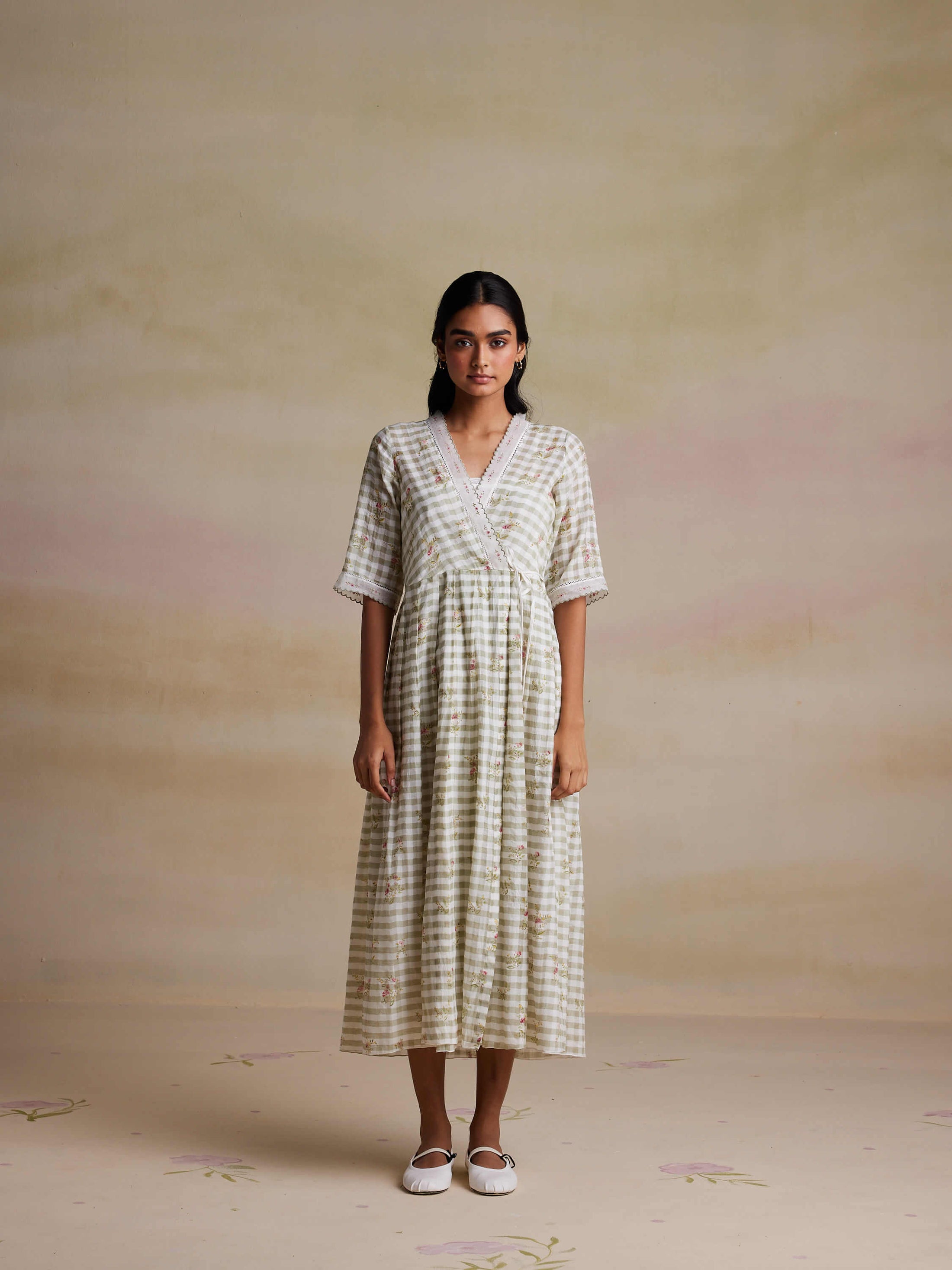 oasis green wrap dress Plus Size Green Sage Short Sleeve Textured Button Midi Dress |You + All |  Shop Online