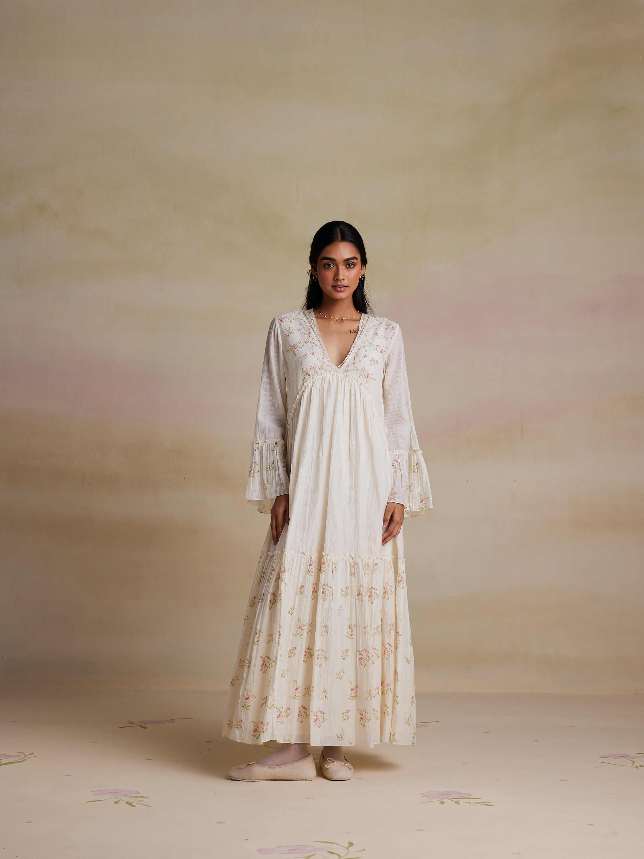 Vintage Garden Maxi Dress - Image 2
