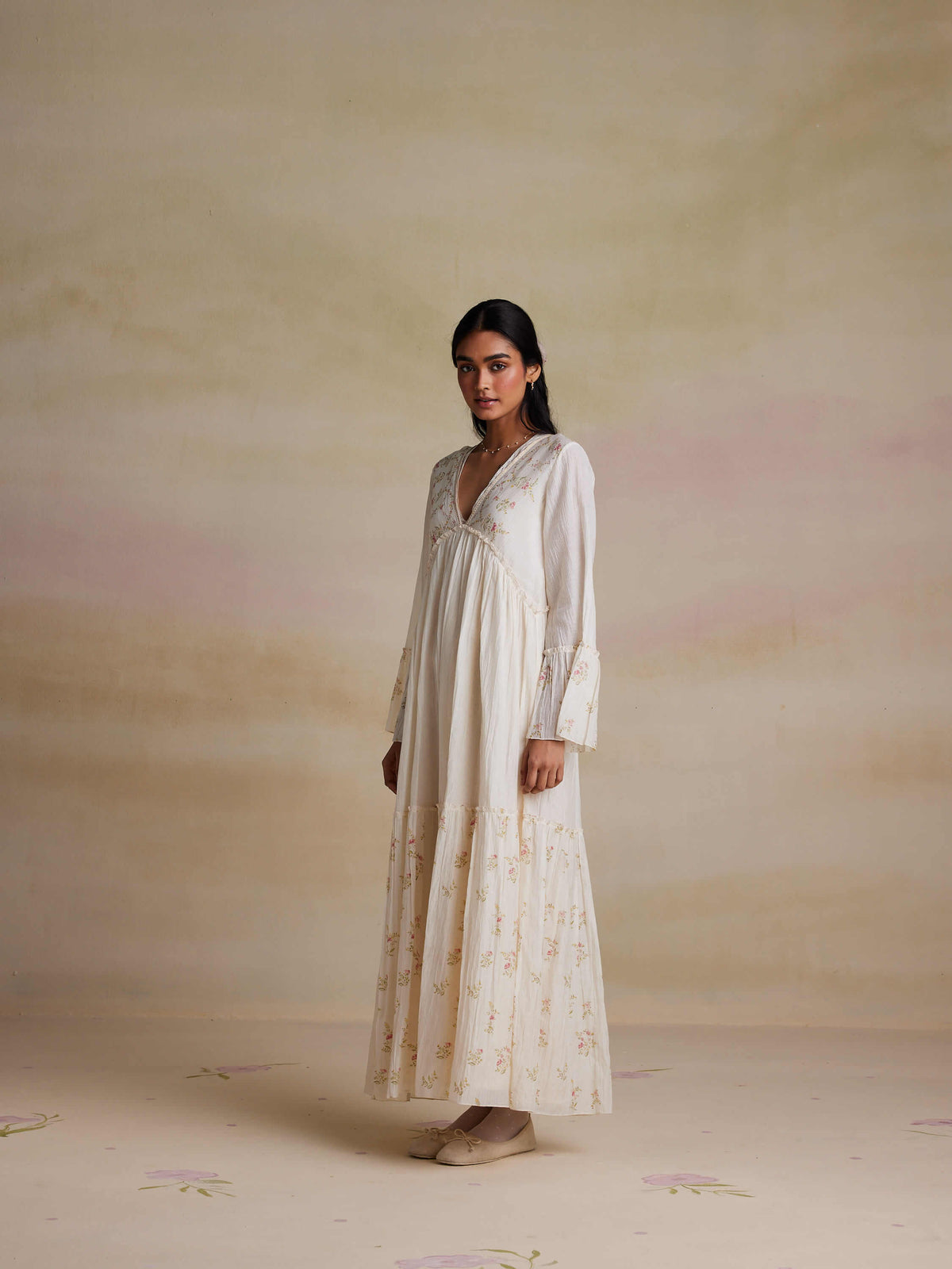 GARDEN PATH WOVEN MAXI DRESS