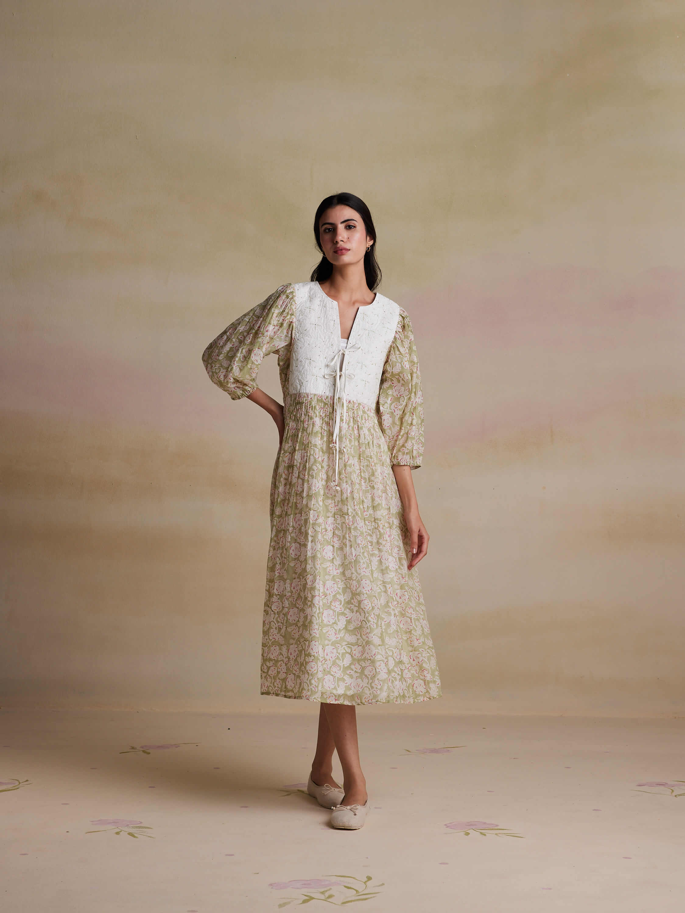 Watercress Chintz Dress - Image 2