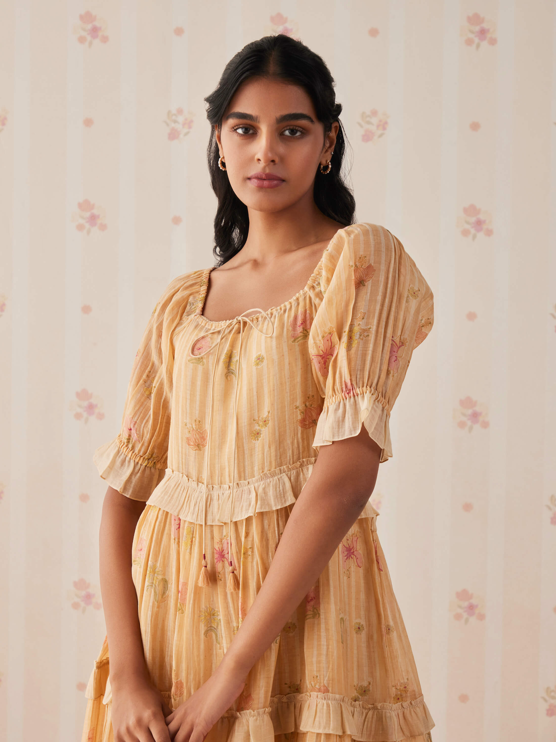Apricot Ruffle Dress - Image 7