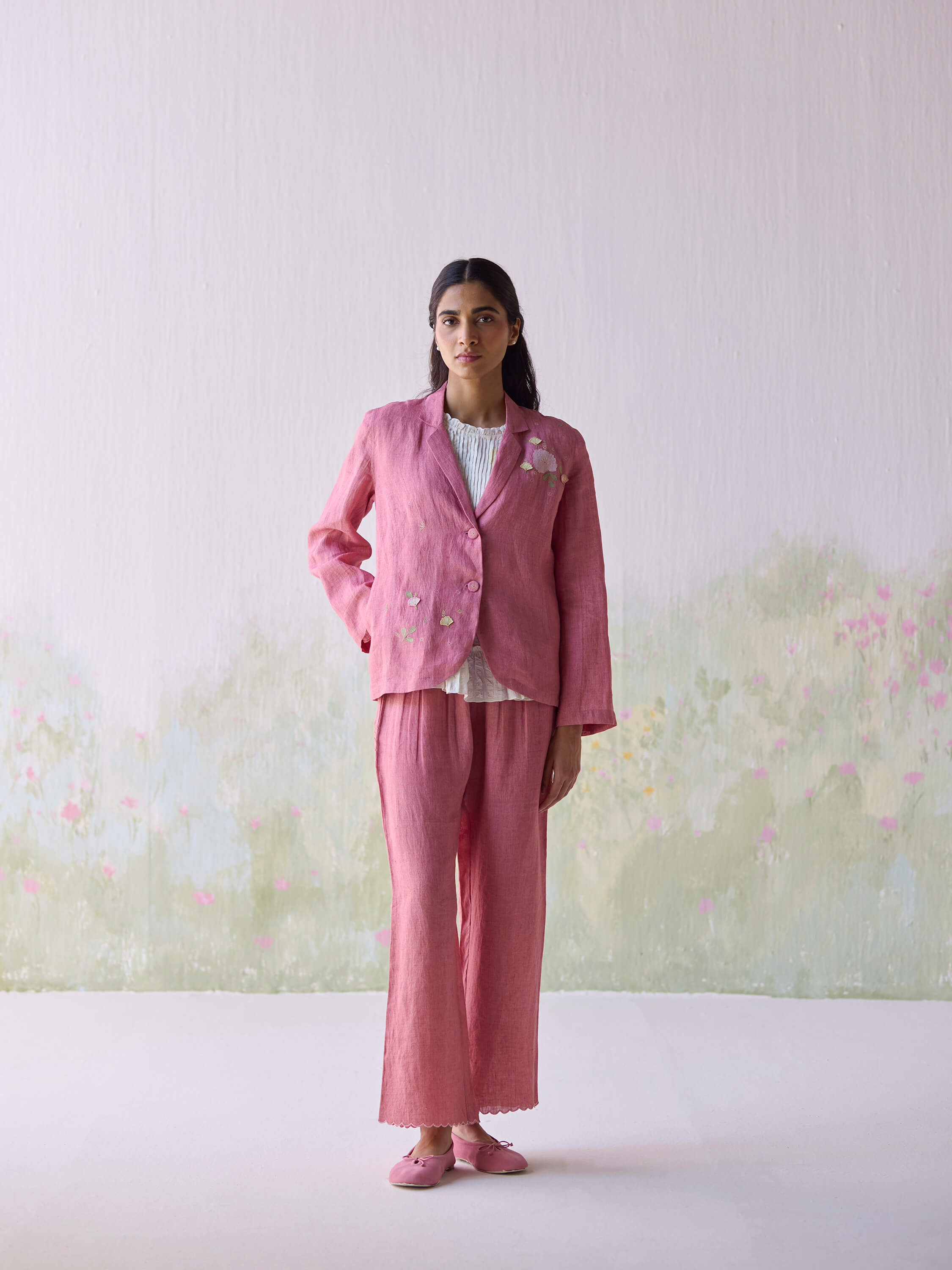 Blushing Blooms Linen Pants - Image 6