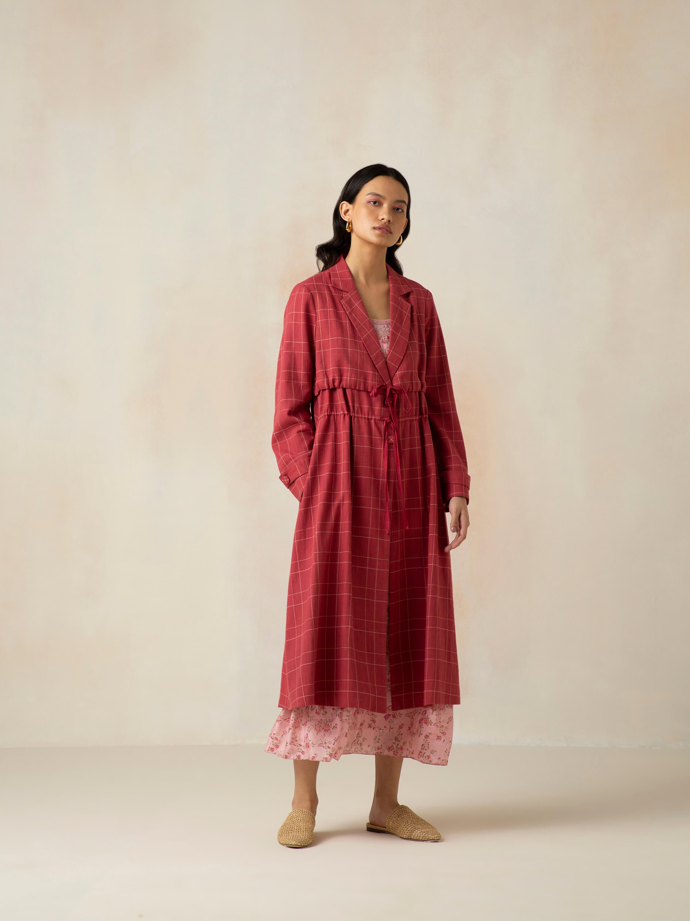 Crimson and Clover Trench Coat - BunaStudio
