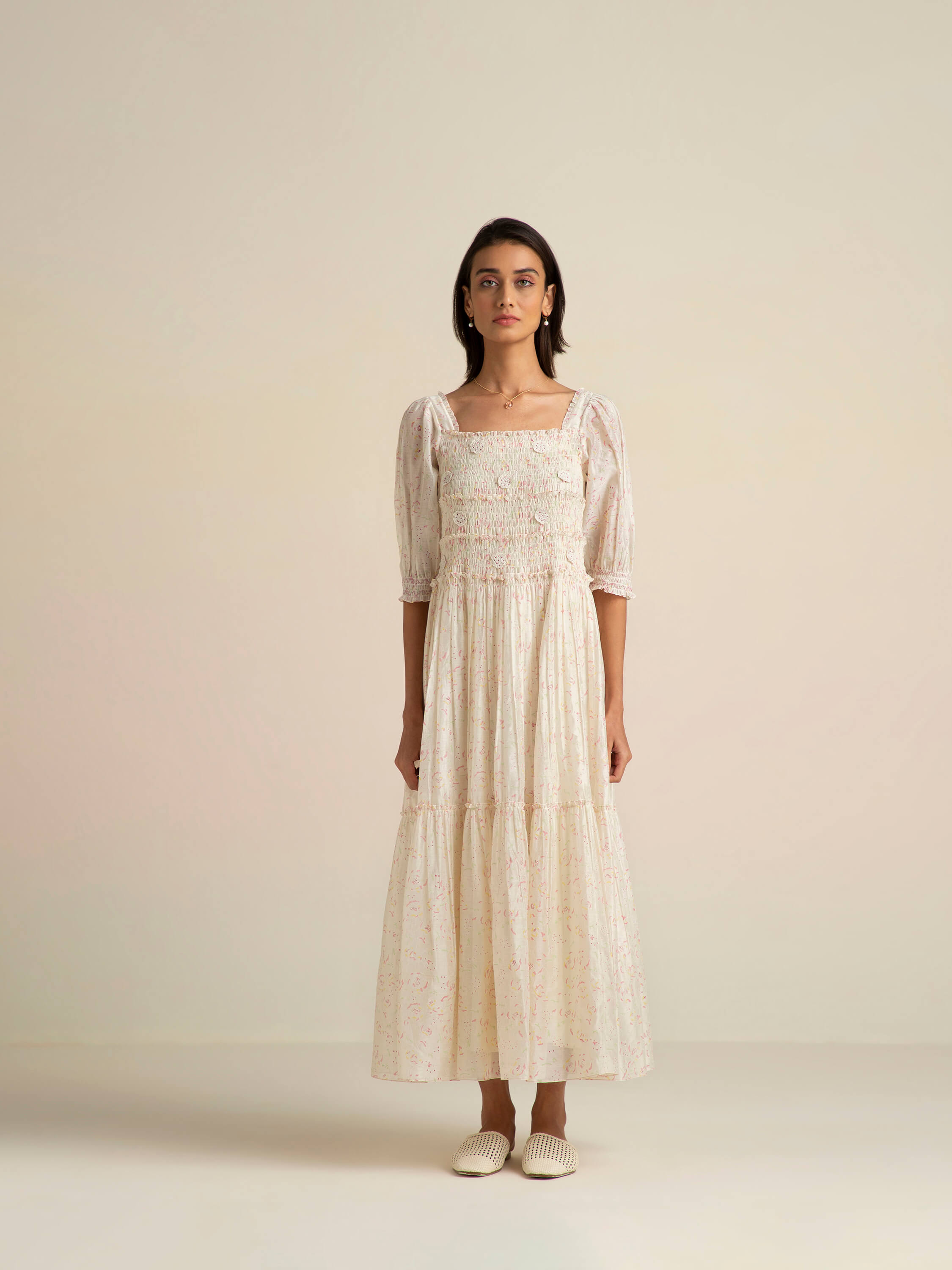 Honeysuckle Smock Maxi Dress - Image 2