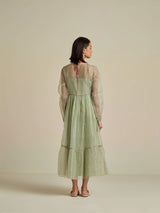 Matcha Swirl Organza Dress - BunaStudio