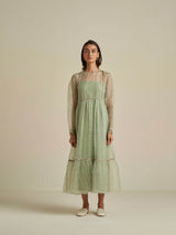 Matcha Swirl Organza Dress - BunaStudio