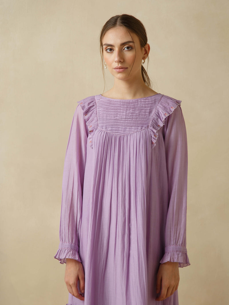 Full Sleeve Bias Dress Geranium main image 0