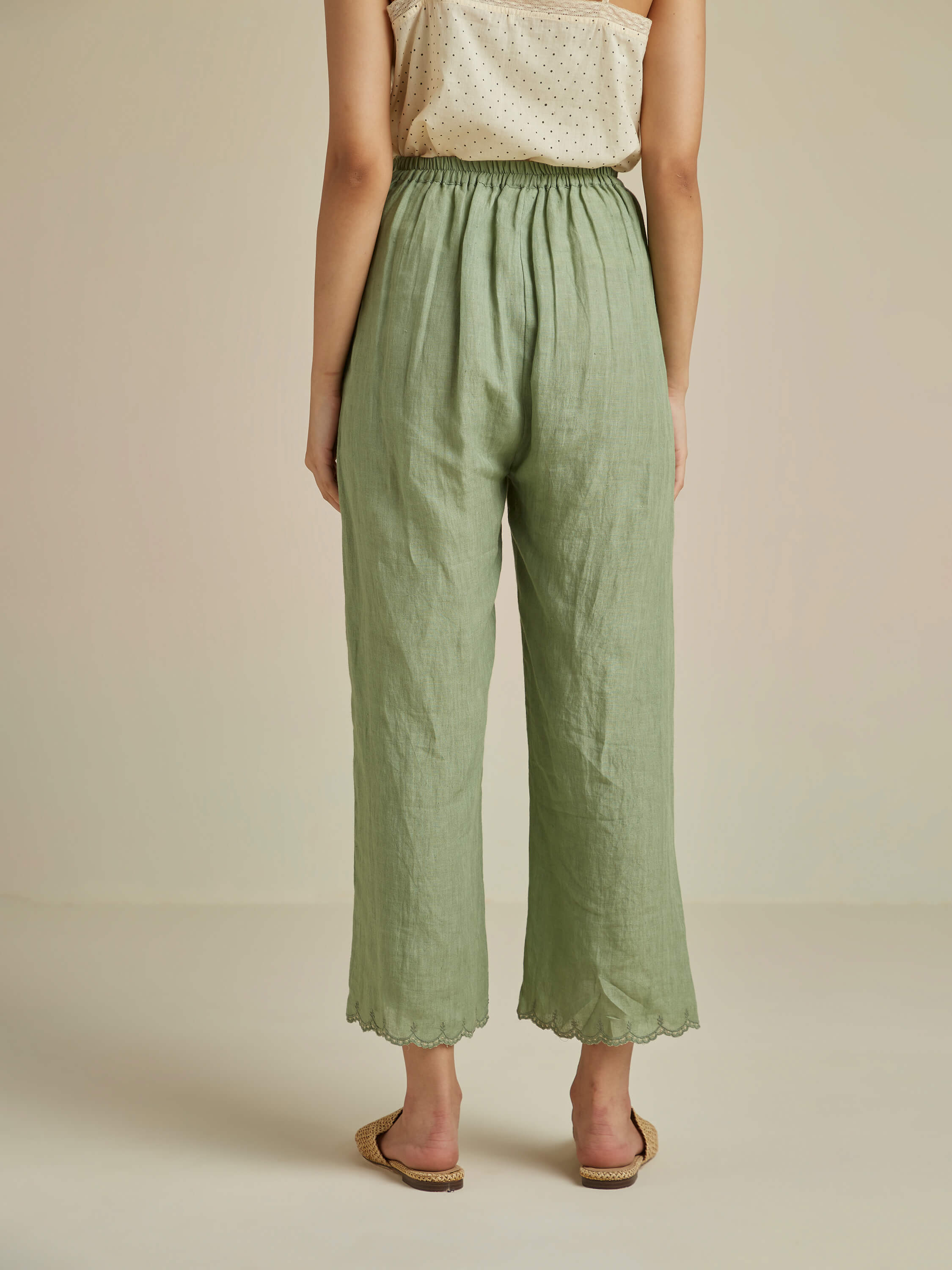Moss Linen Pants - BunaStudio