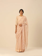 Peaches and Plums Saree