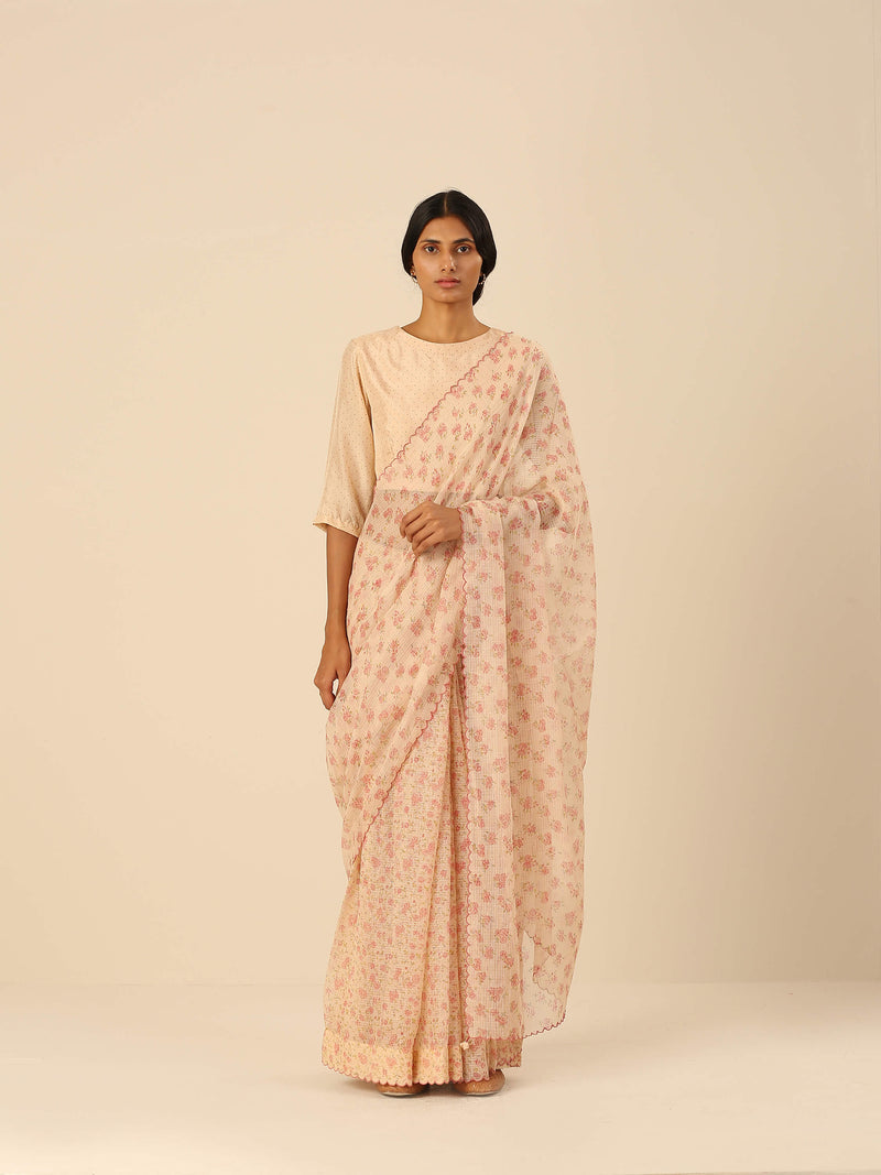 Peaches and Plums Saree