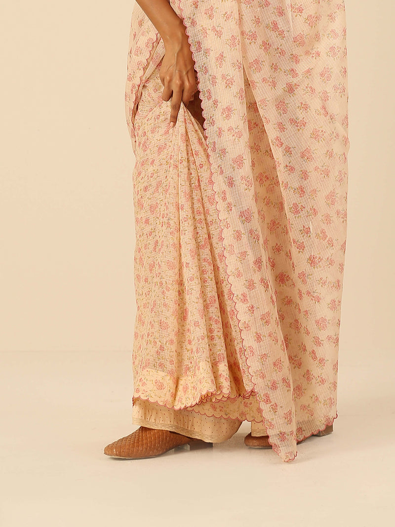 Peaches and Plums Saree