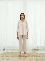 Pink Gingham Smock Top - BunaStudio