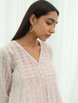 Pink Gingham Smock Top - BunaStudio