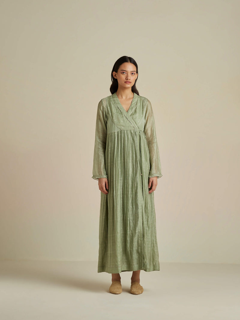 Sage Angarakha Maxi Dress - BunaStudio